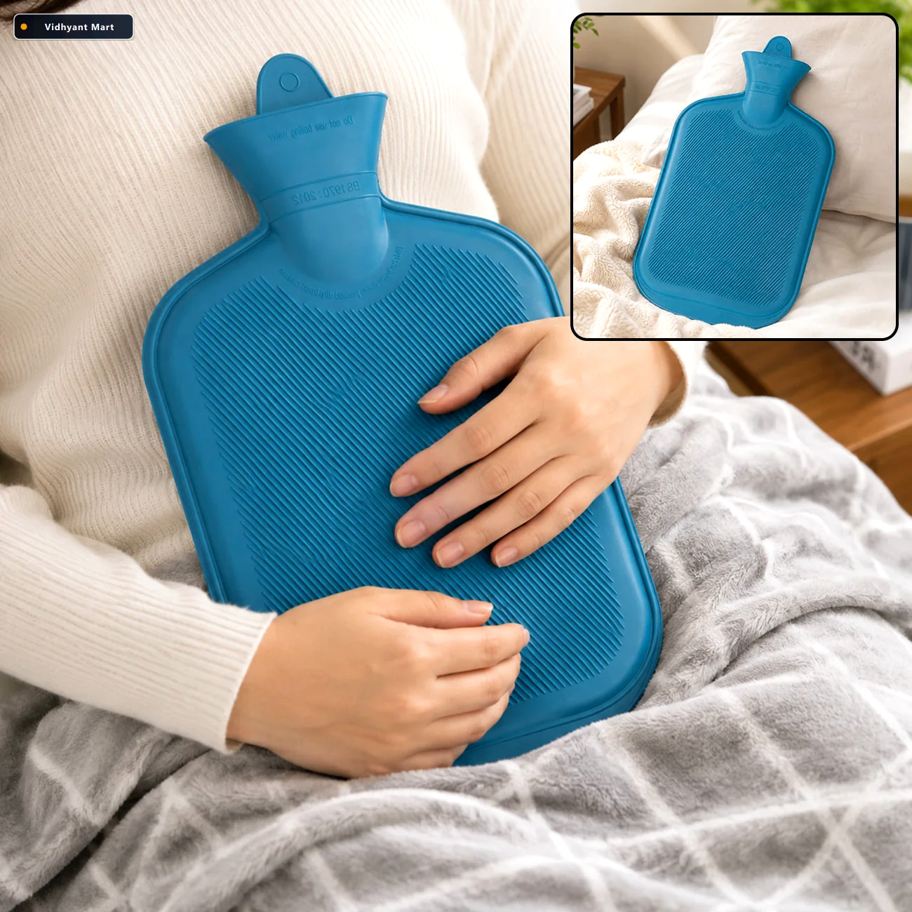 Vidhyant Mart Rubber Hot Water Bag Instant Pain Stiffness Relief 1