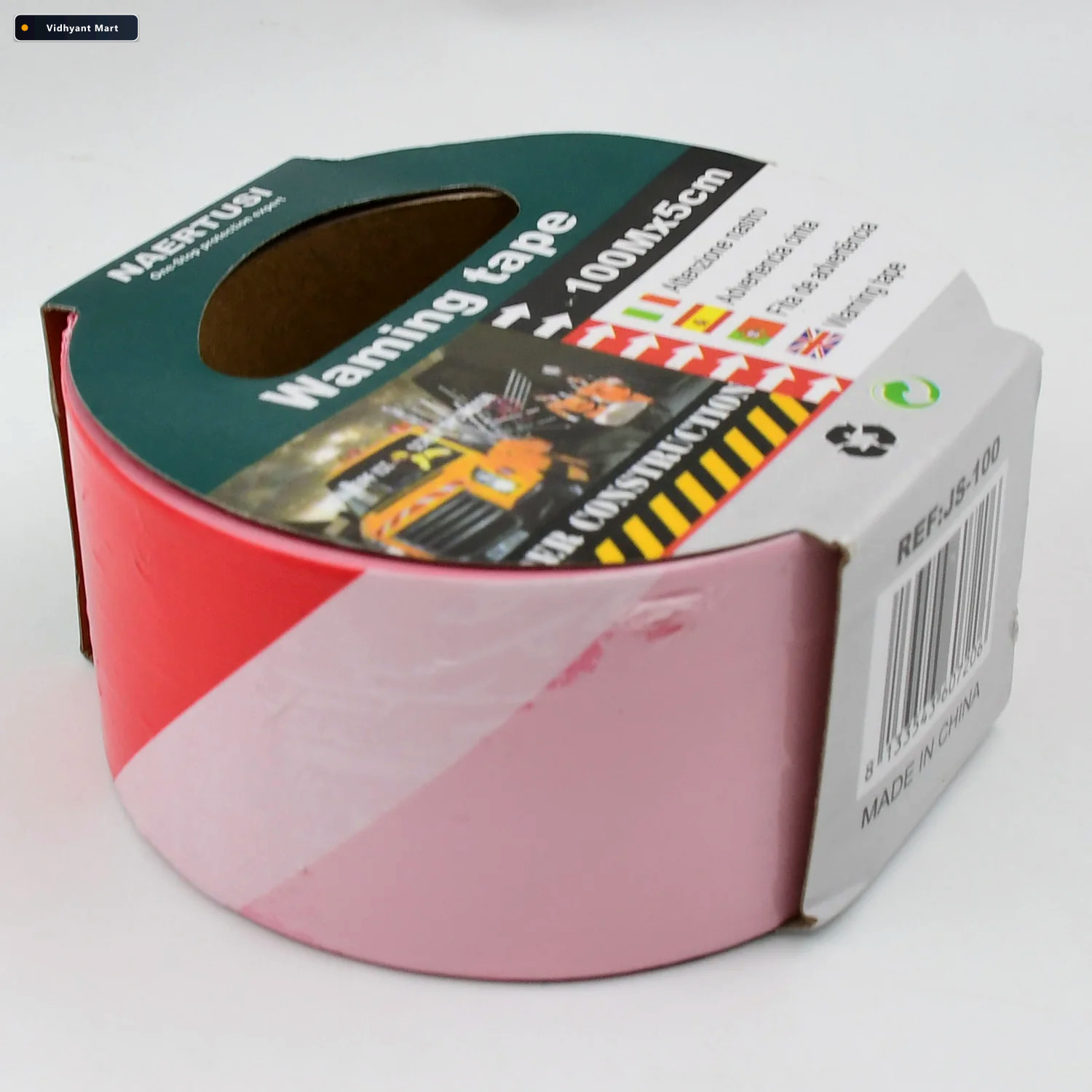Vidhyant Mart Safety Warning Tape Non Adhesive 100m X 5cm Velvet 2