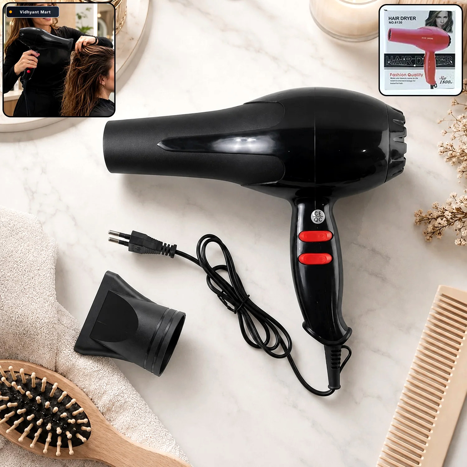 Vidhyant Mart Salon Hair Dryer Portable Foldable Blow Dryer Hot 1