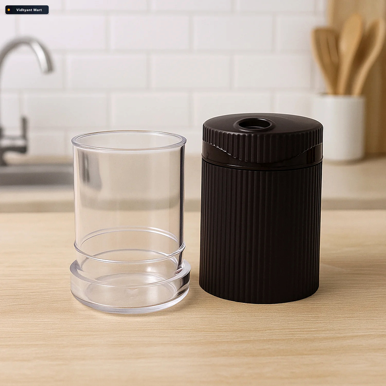 Vidhyant Mart Salt Pepper Dispenser Set Unbreakable Easy Control 3