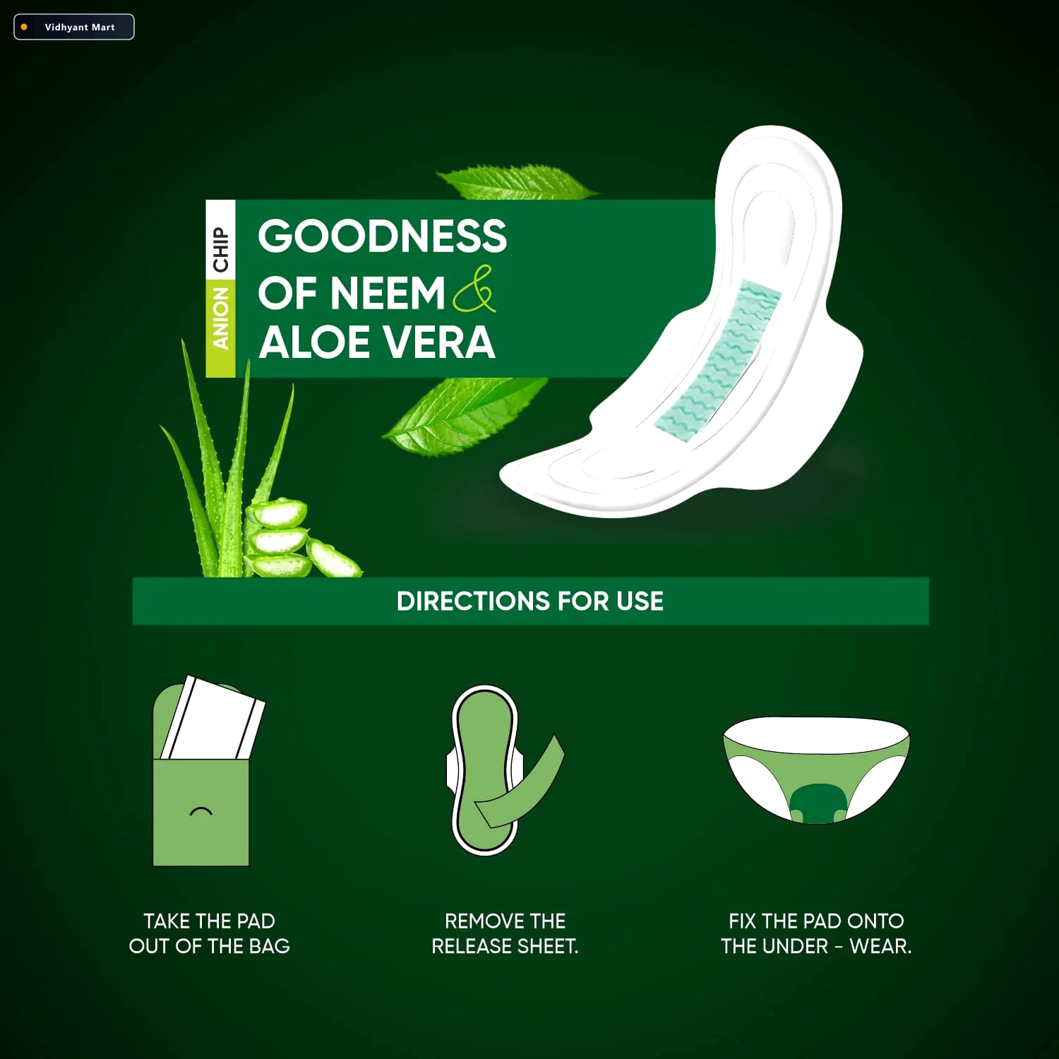 Vidhyant Mart Sanitary Pads With Neem Aloe Vera Ultra Thin Beaut 4