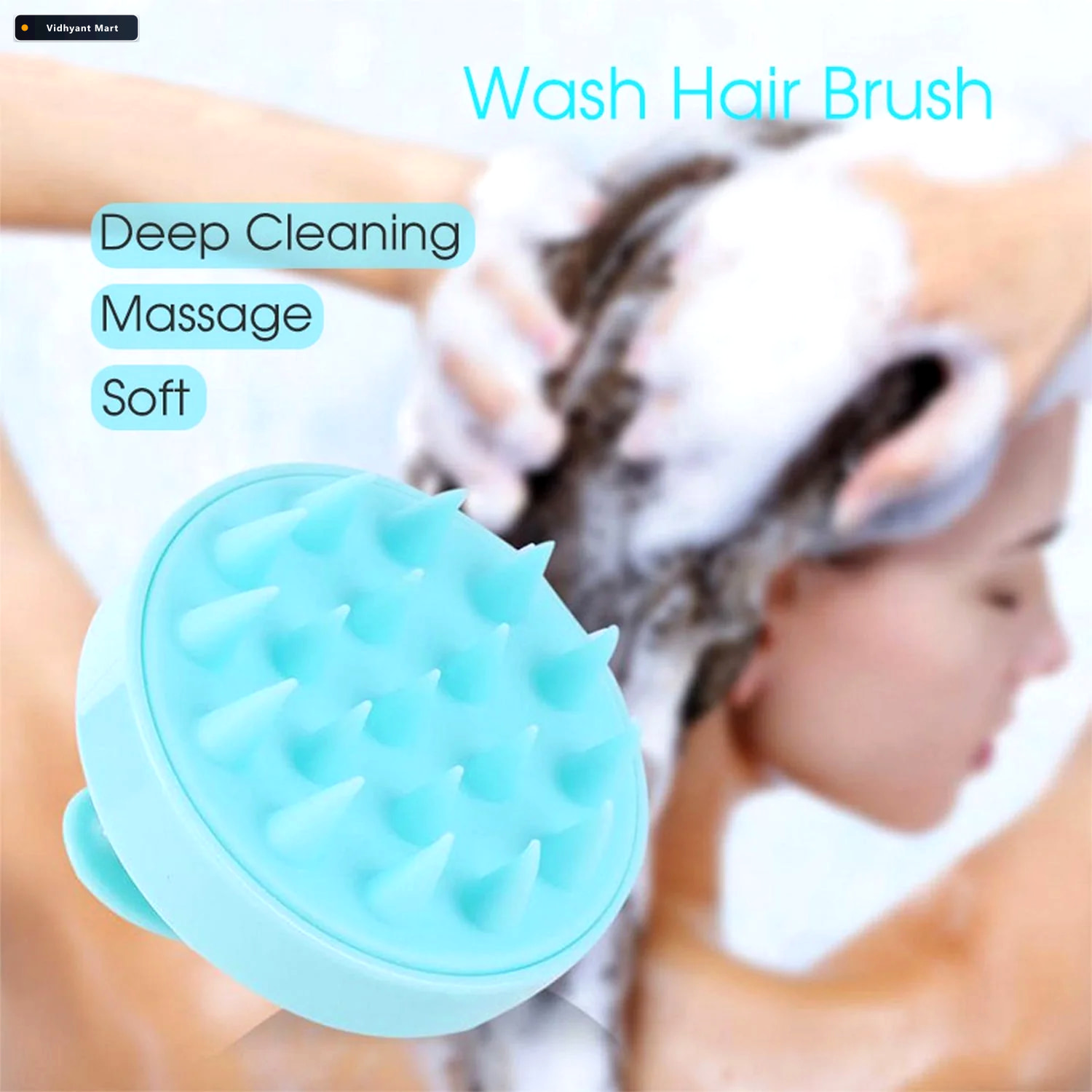 Vidhyant Mart Scalp Massager Shampoo Brush Deep Clean Hair Growt 1