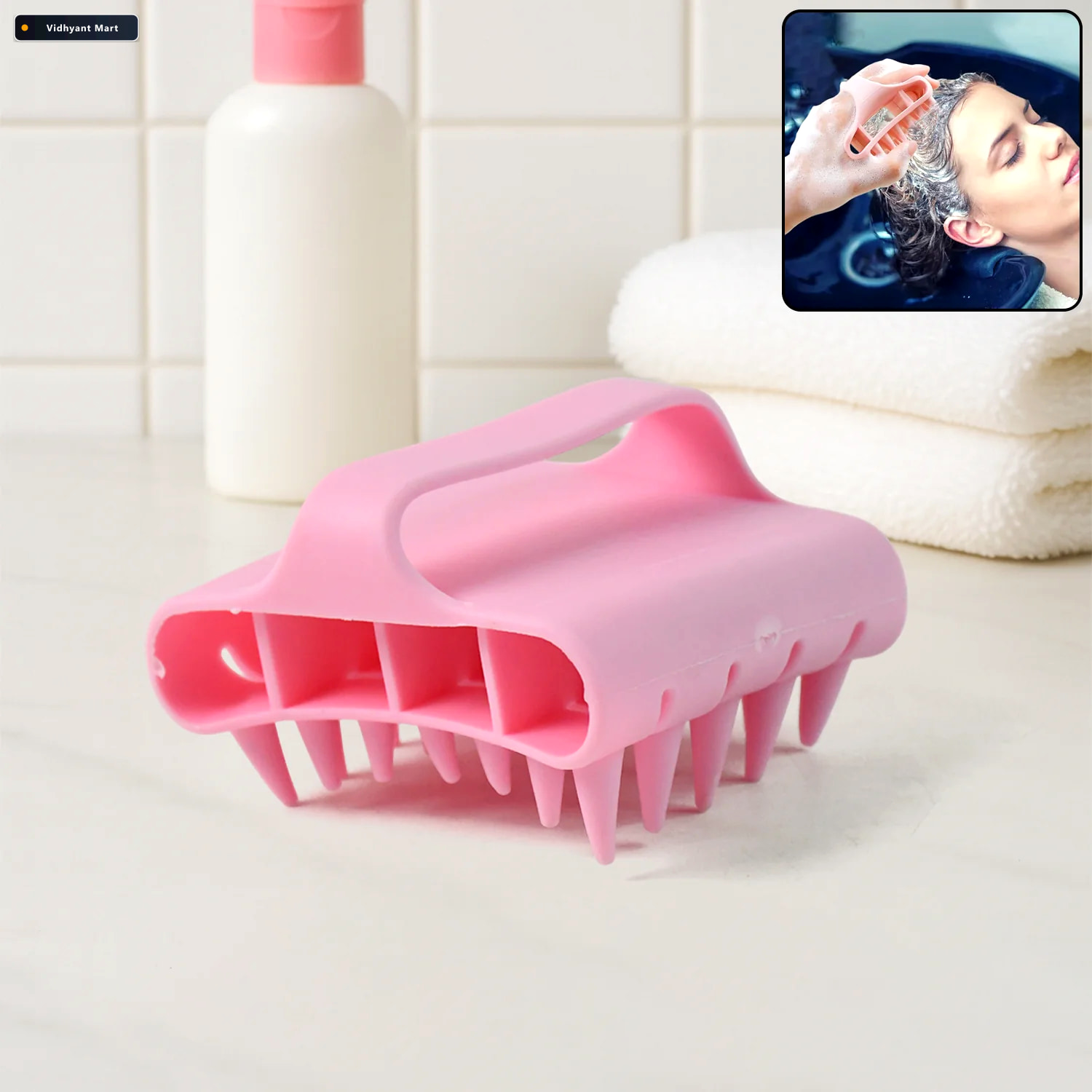 Vidhyant Mart Scalp Massager Shampoo Brush Soft Silicone Deep Cl 1