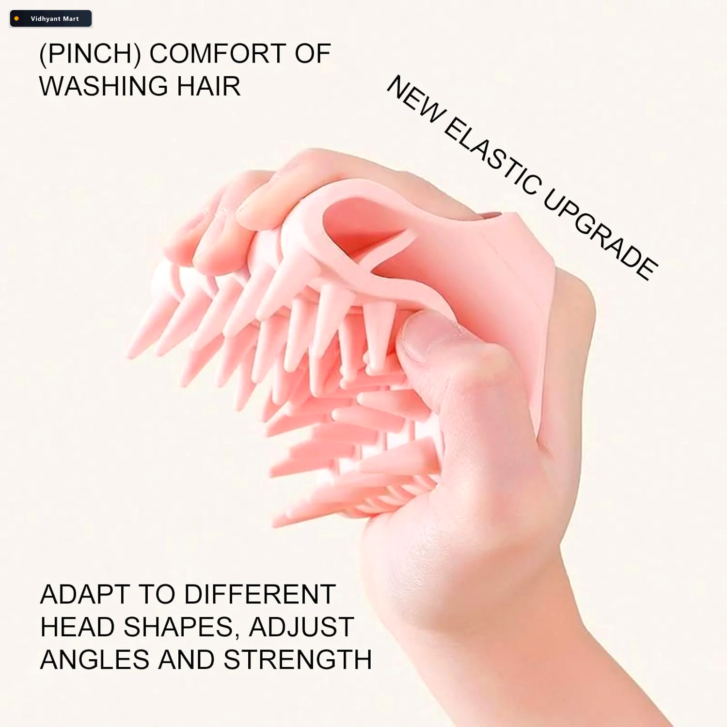 Vidhyant Mart Scalp Massager Shampoo Brush Soft Silicone Deep Cl 3