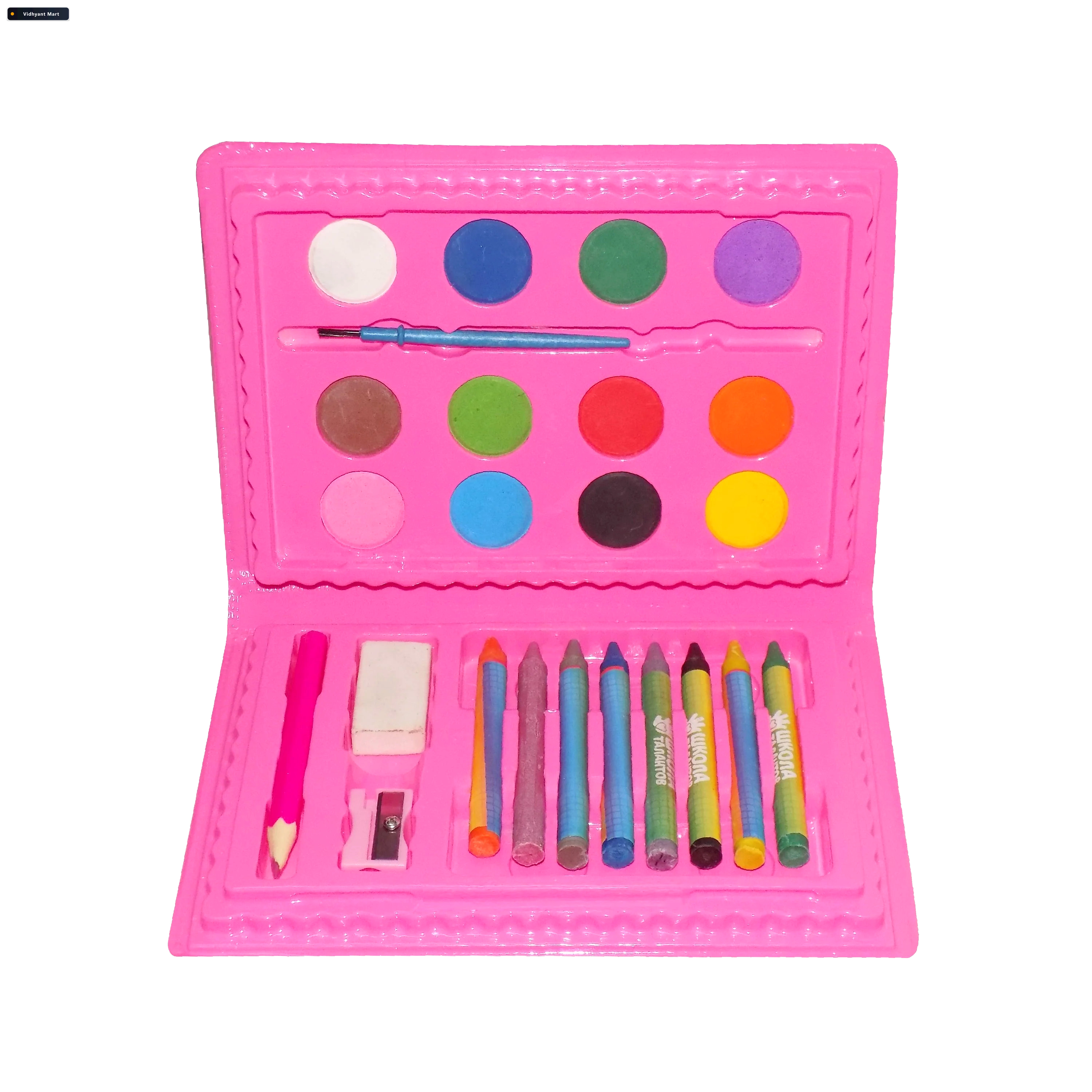 Vidhyant Mart School Colour Box For Kids With Crayons Watercolou 4