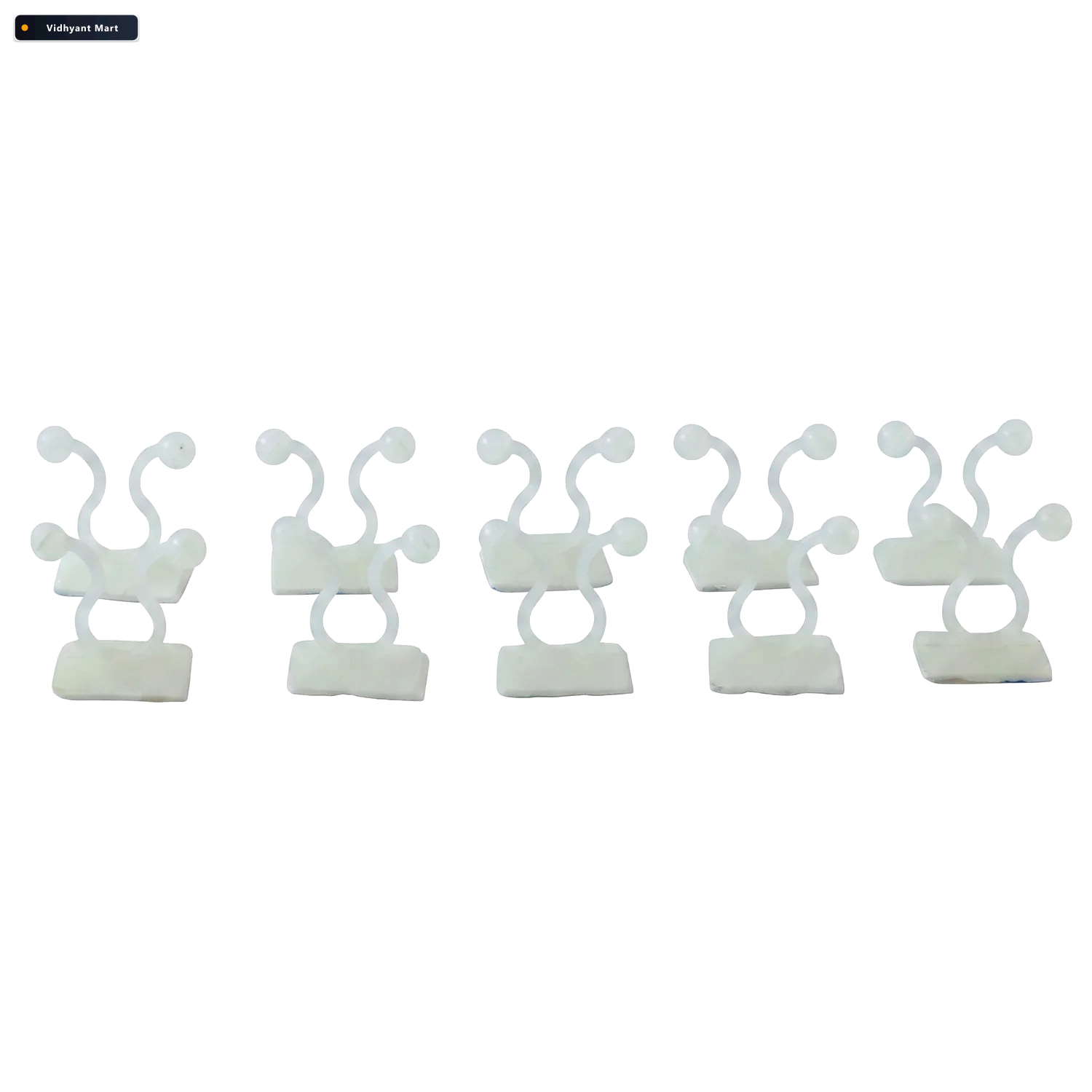 Vidhyant Mart Self Adhesive Cable Clips For Office Desk And Work 4