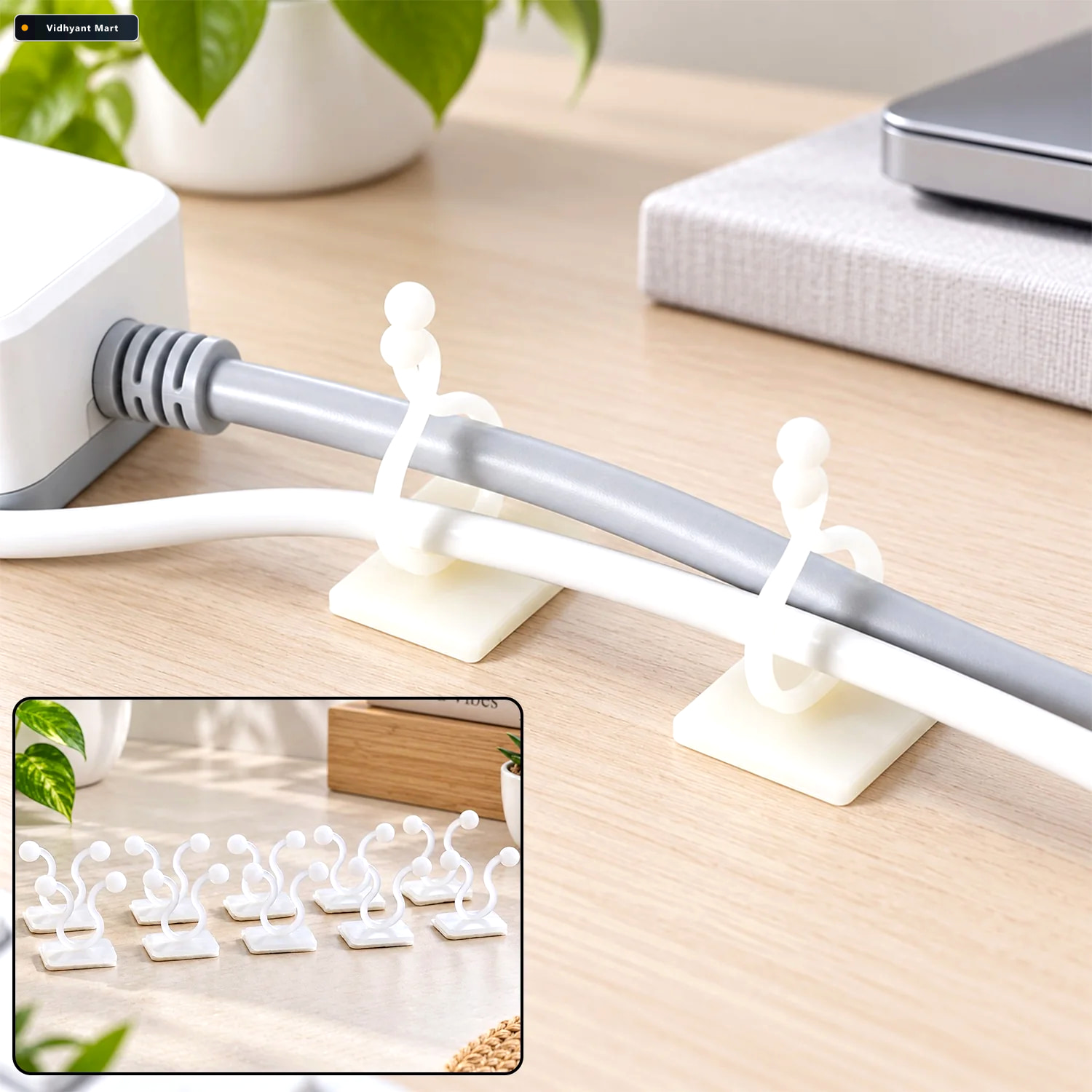 Vidhyant Mart Self Adhesive Clips For Wire And Cable Routing Alo 1
