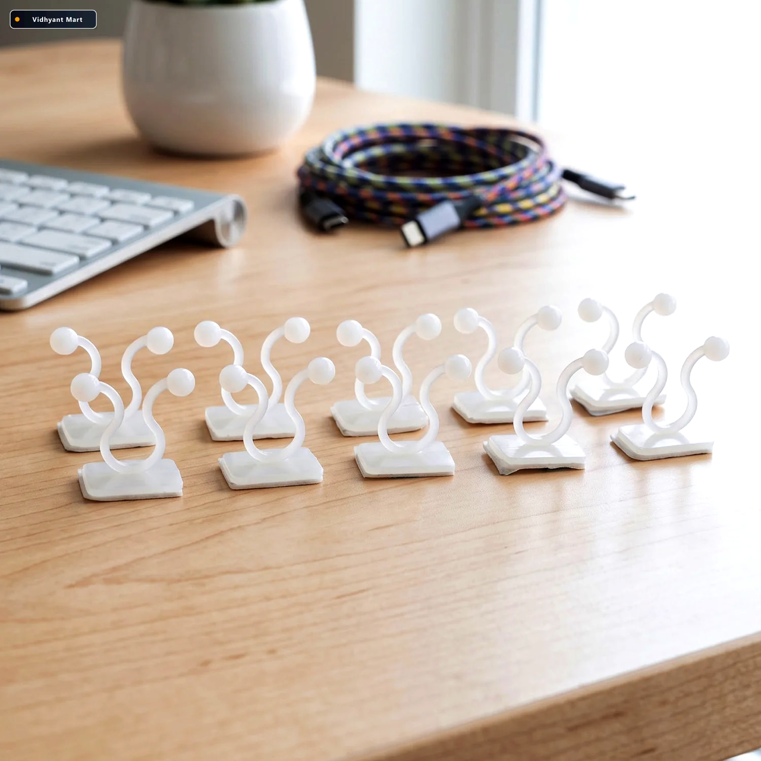 Vidhyant Mart Self Adhesive Clips For Wire And Cable Routing Alo 3