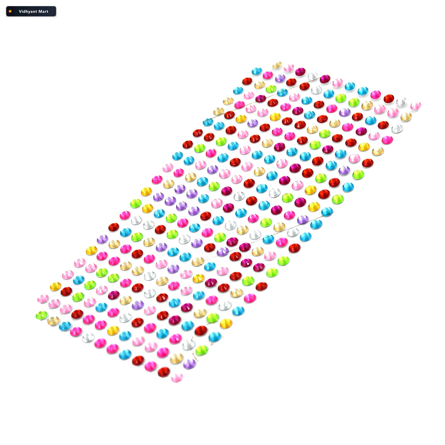 Vidhyant Mart Self Adhesive Crystal Stickers Multi Size Shaped C 2