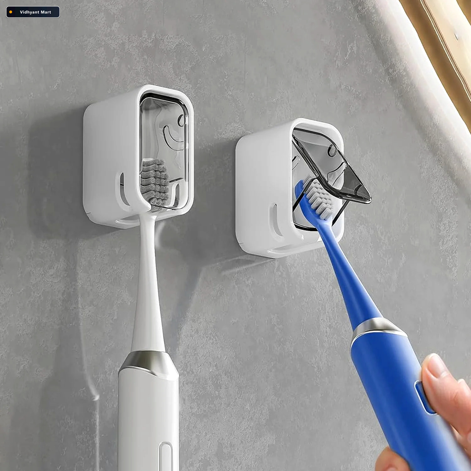 Vidhyant Mart Self Adhesive Dustproof Toothbrush Holder Space Sa 2