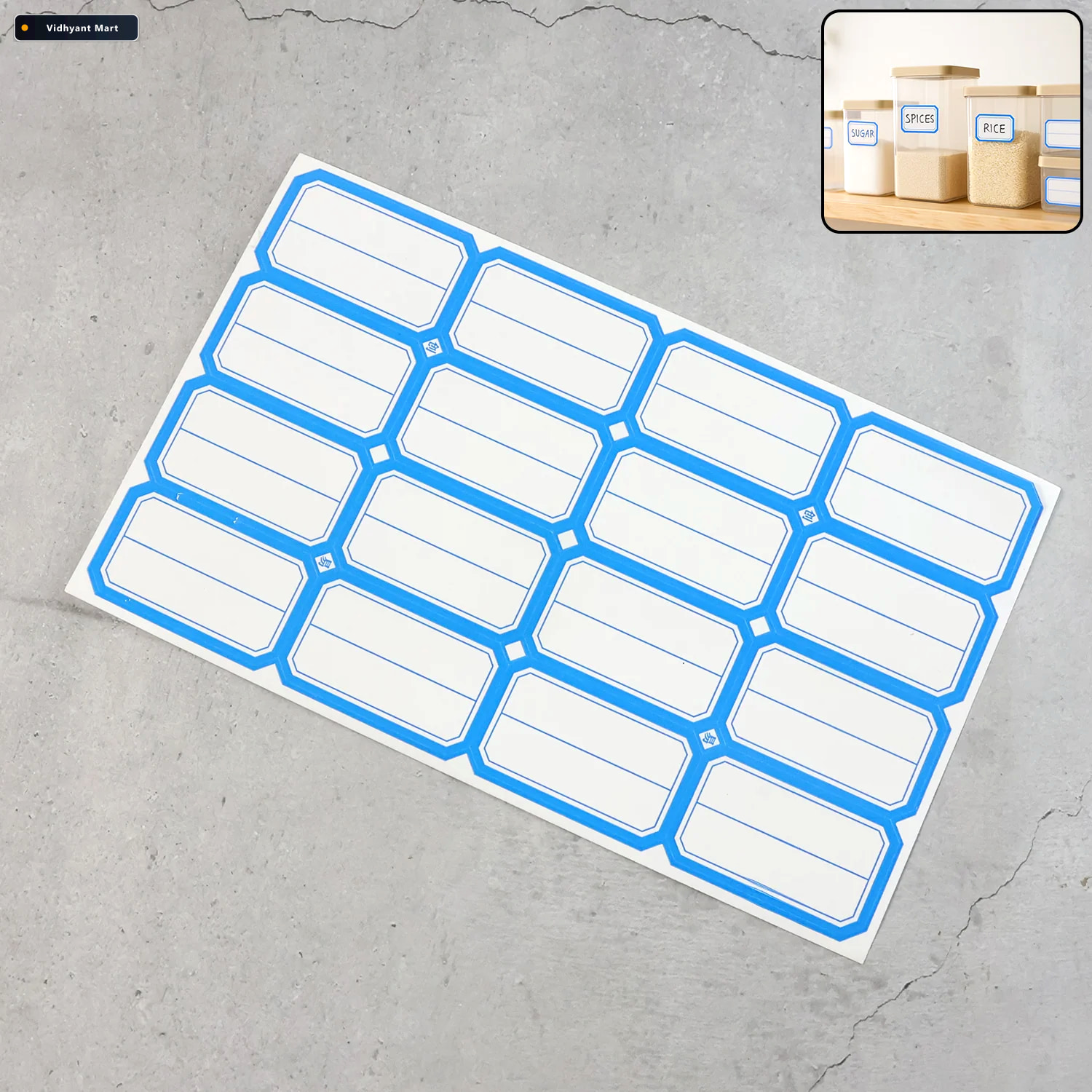 Vidhyant Mart Self Adhesive Label Stickers Durable Rectangular S 2