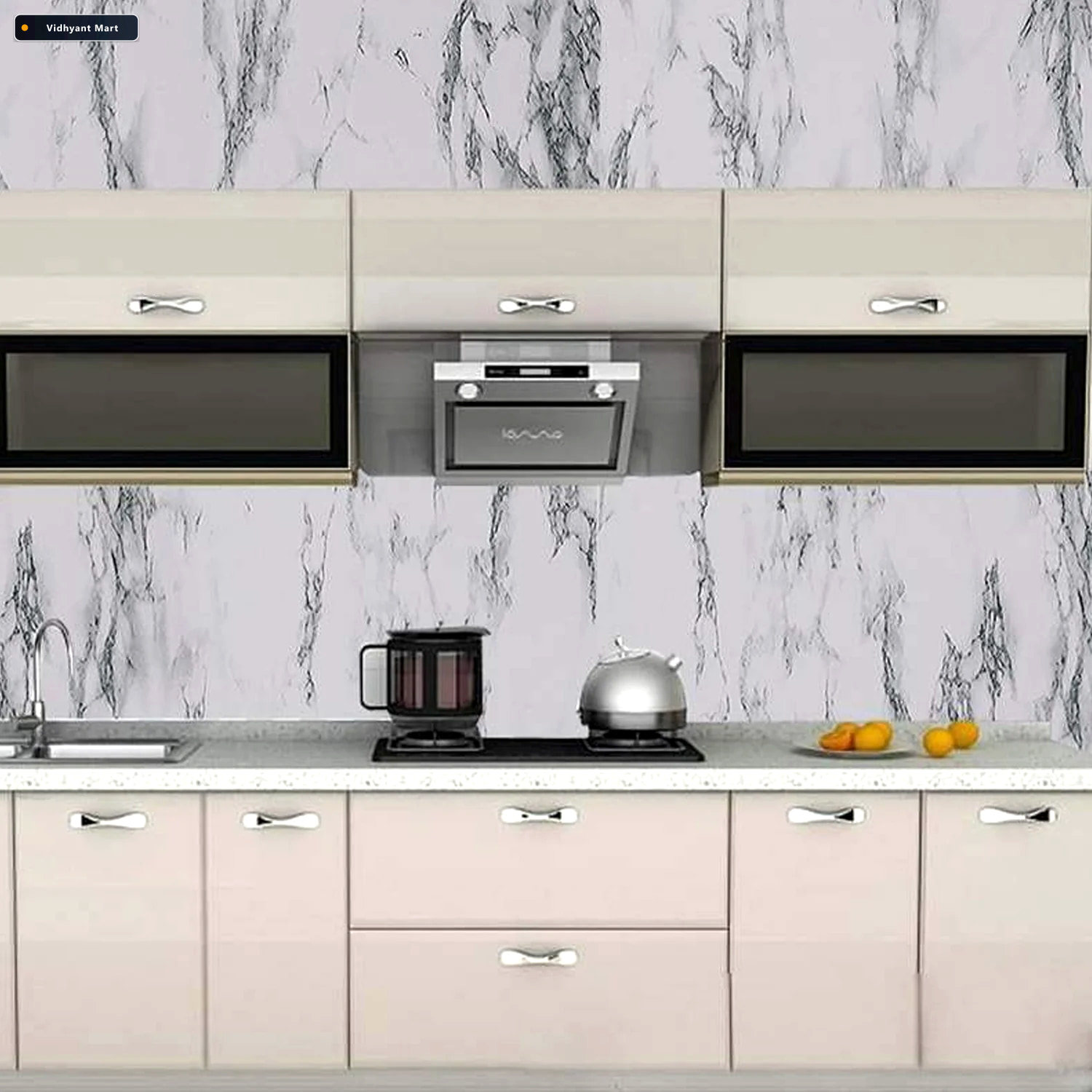 Vidhyant Mart Self Adhesive Marble Wallpaper 2m X 60cm For Home 3