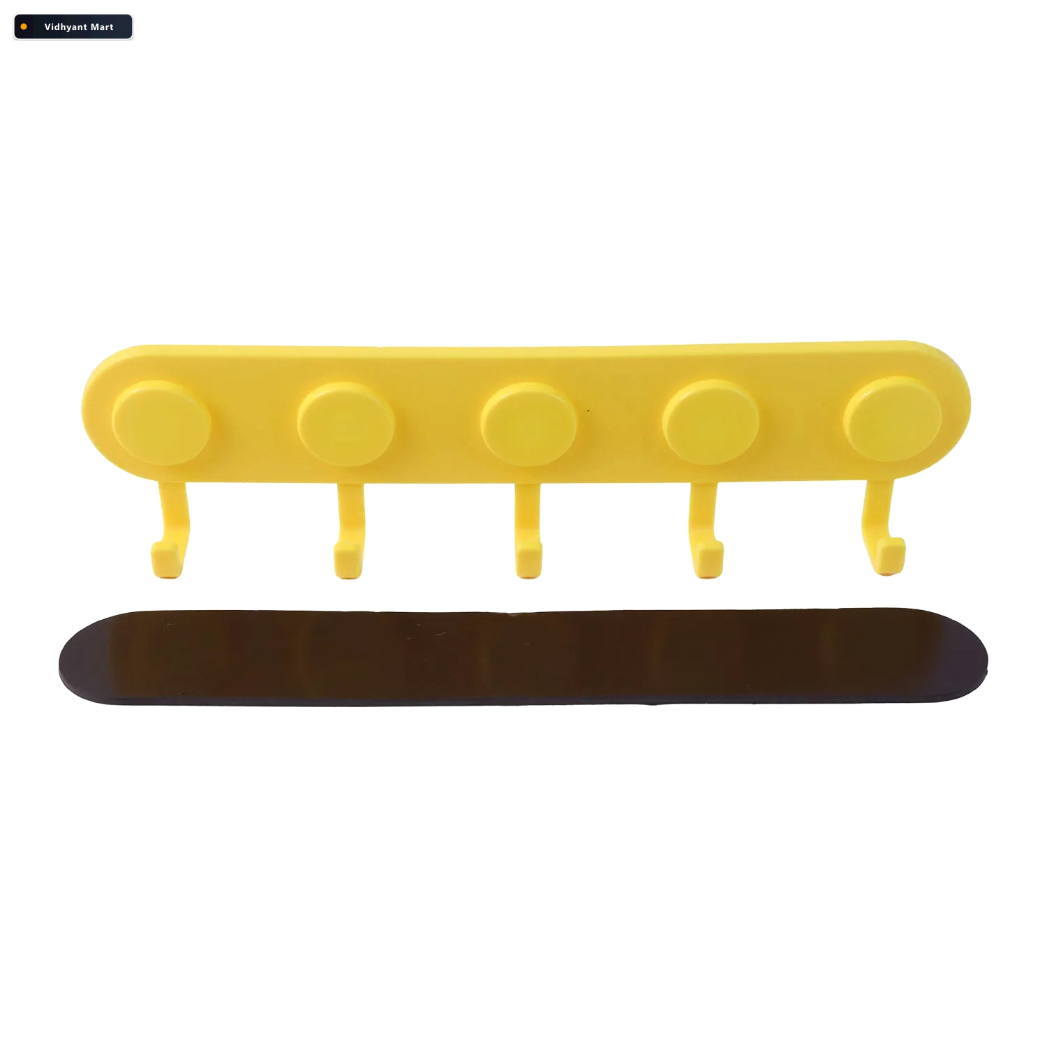 Vidhyant Mart Self Adhesive Plastic 5 Hook Wall Hanger For Home 4