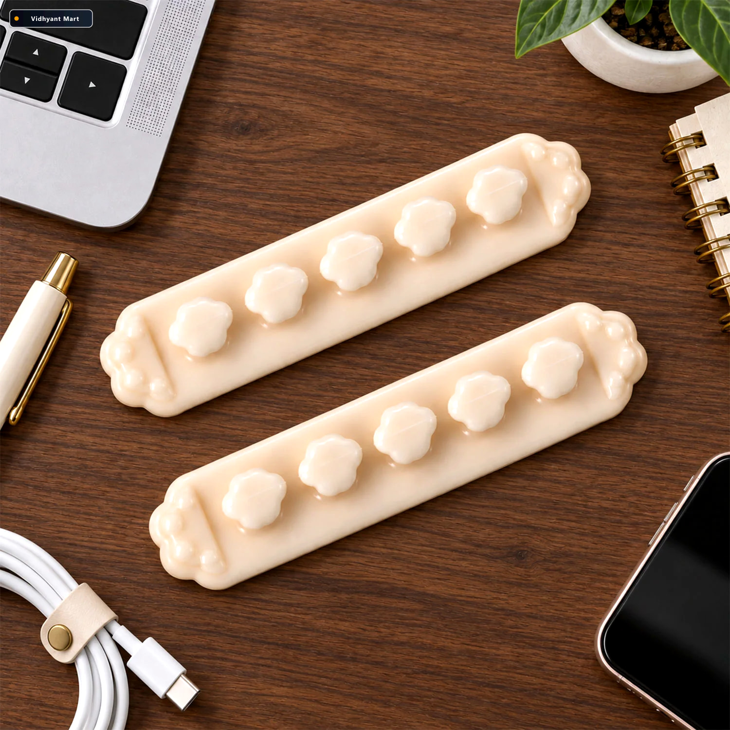 Vidhyant Mart Self Adhesive Plastic Wire Cable Organizer Clip Wi 3