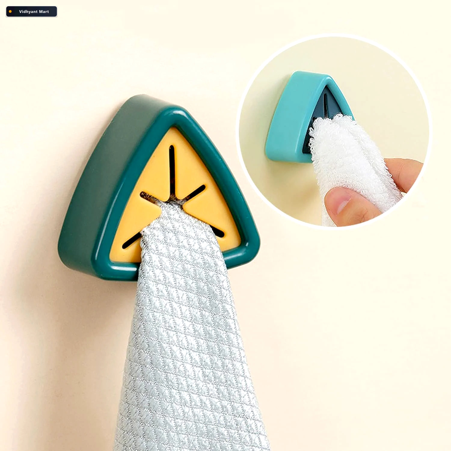 Vidhyant Mart Self Adhesive Push Grip Towel Holders 4 Pc Drill F 2