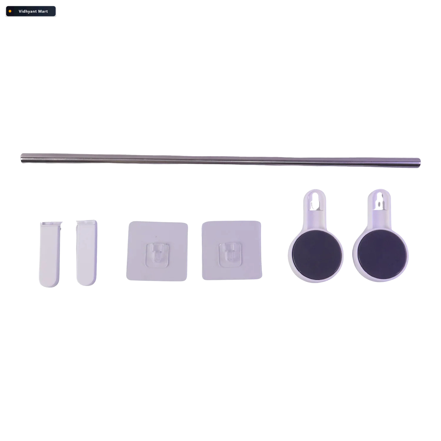 Vidhyant Mart Self Adhesive Towel Rod Rust Resistant Drill Free 4