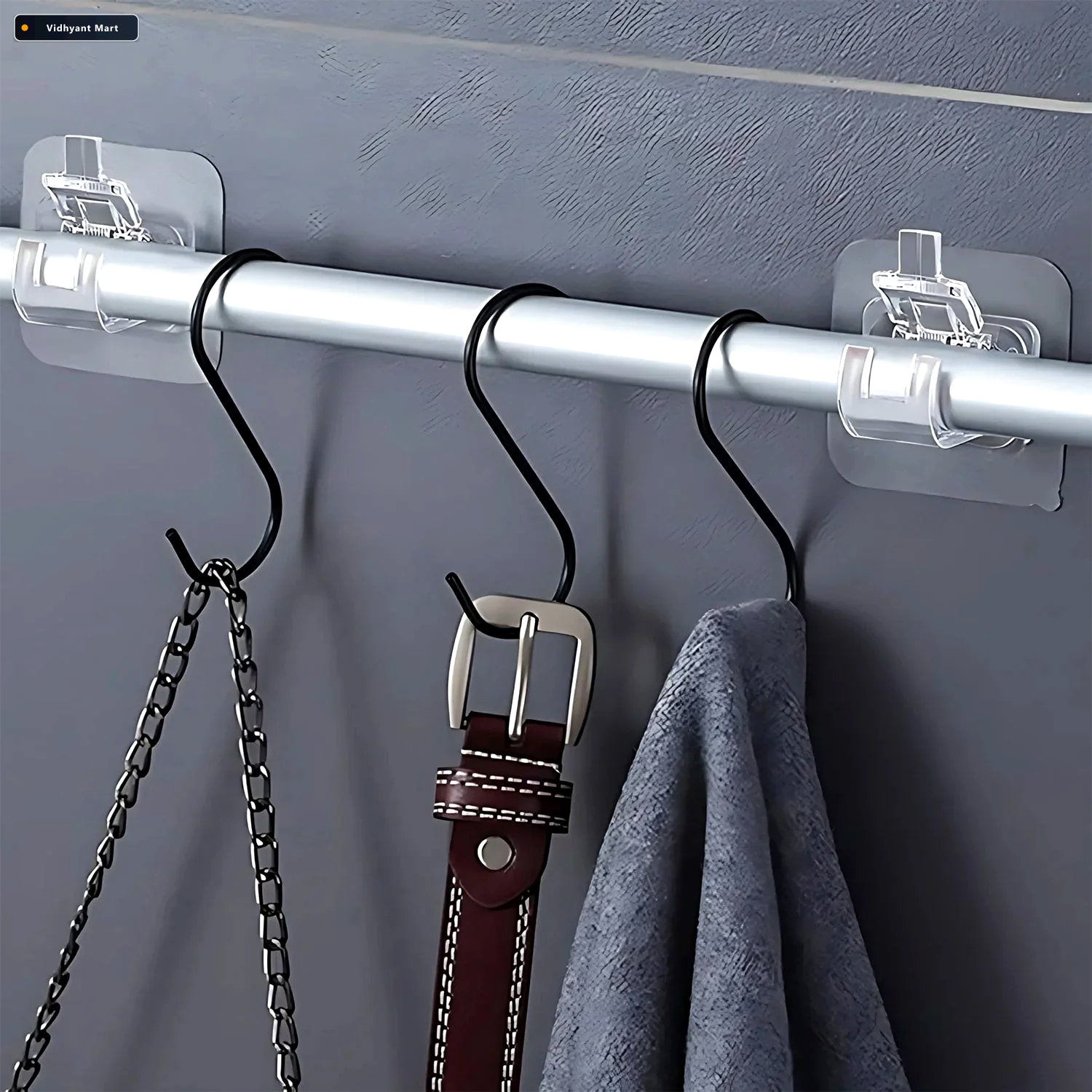 Vidhyant Mart Self Adhesive Wall Hook Heavy Duty Easy To Install 2