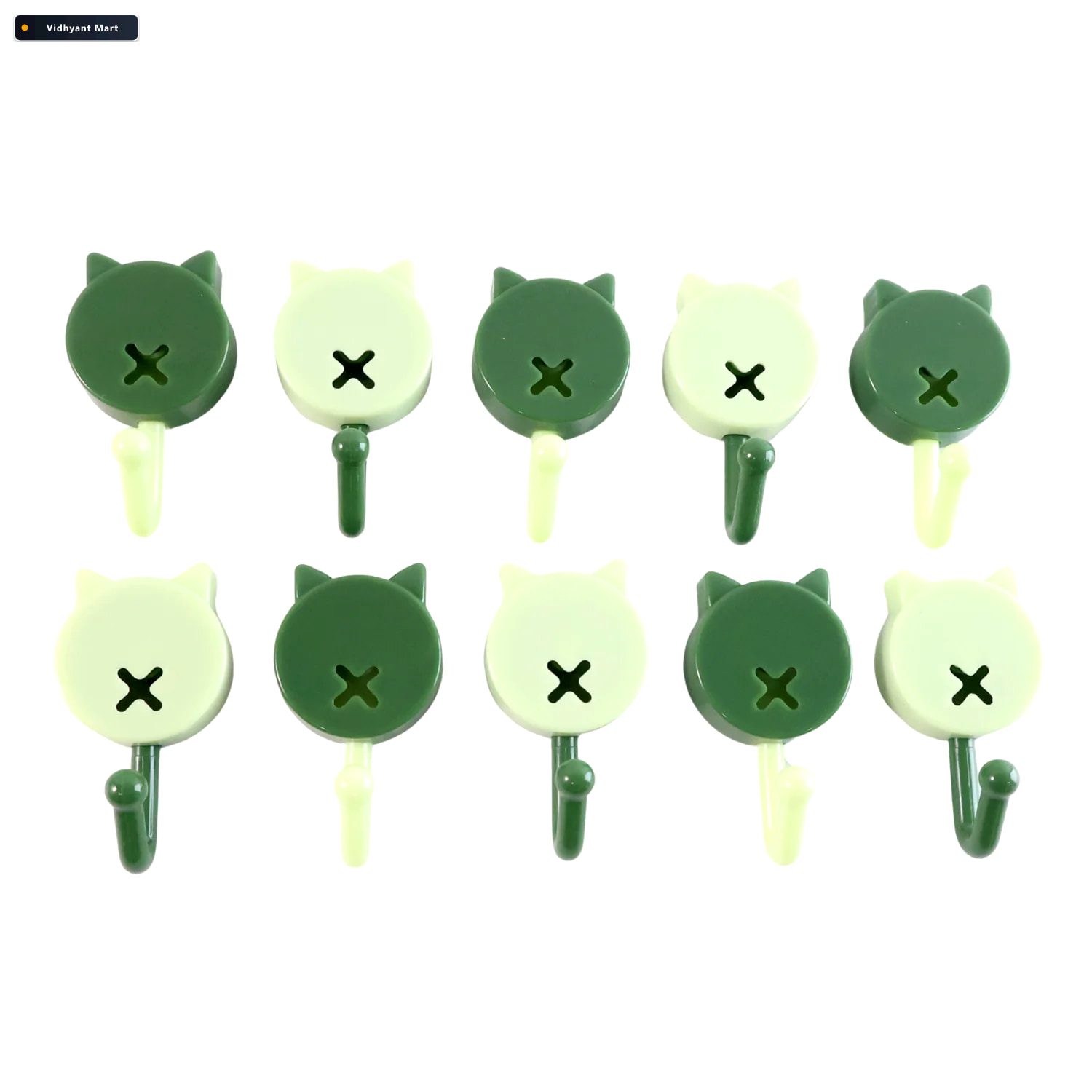 Vidhyant Mart Self Adhesive Wall Hooks 10 Pc Strong Hold No Dril 4