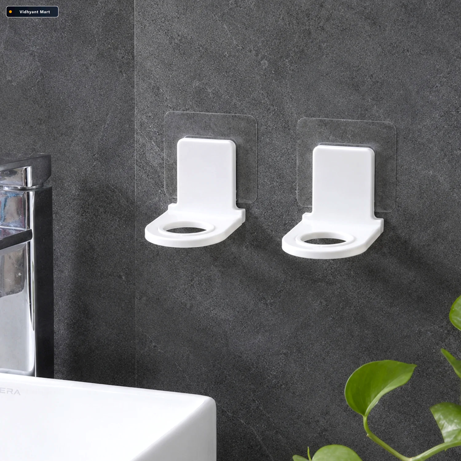 Vidhyant Mart Self Adhesive Wall Mounted Shampoo Bottle Holder S 2