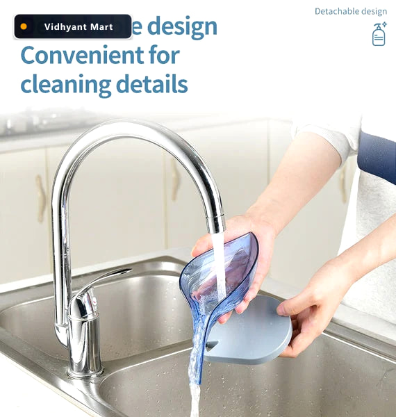 Vidhyant Mart Self Draining Soap Dish Leaf Design Bathroom Holde 4