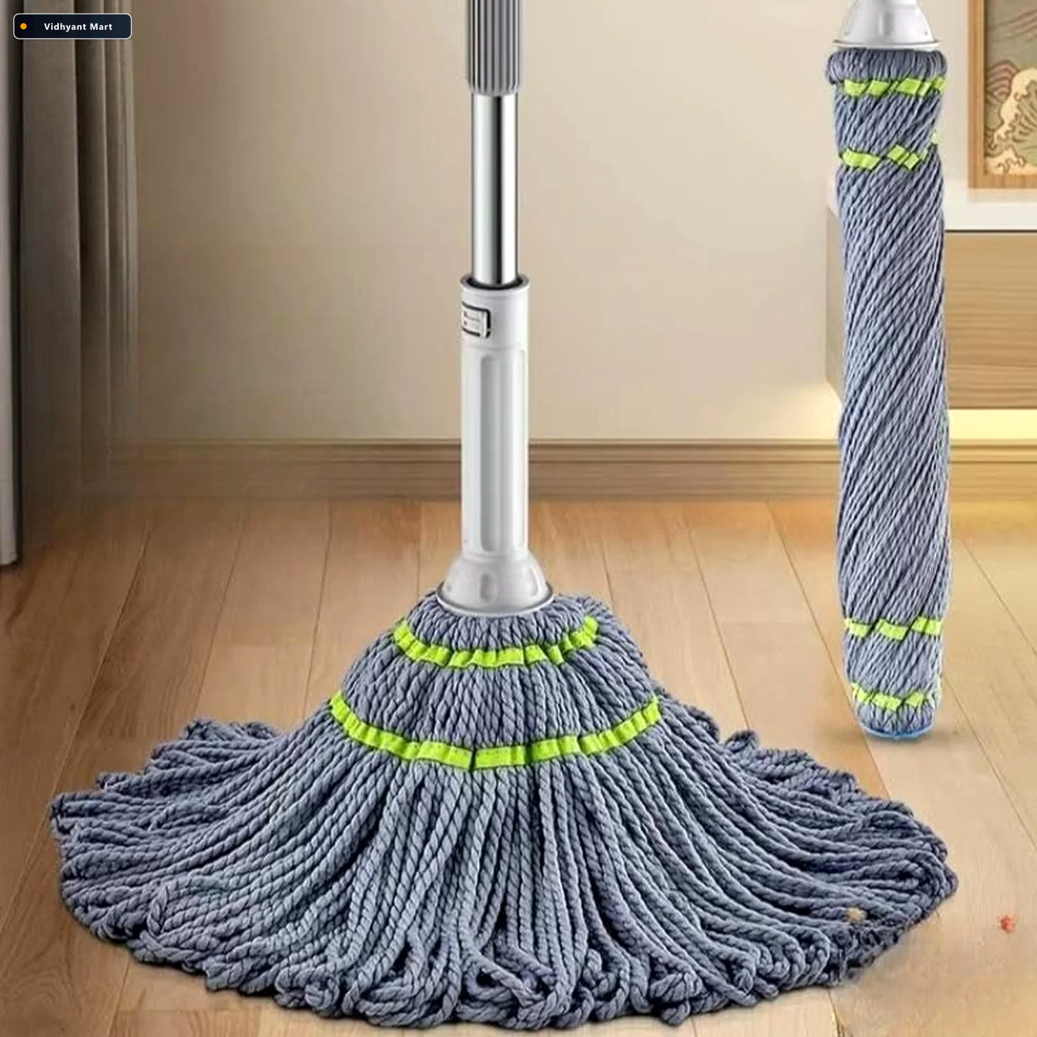 Vidhyant Mart Self Wringing Mop Stainless Steel Handle For Easy 1