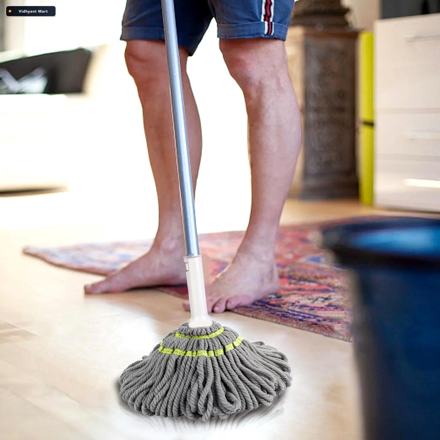 Vidhyant Mart Self Wringing Mop Stainless Steel Handle For Easy 2