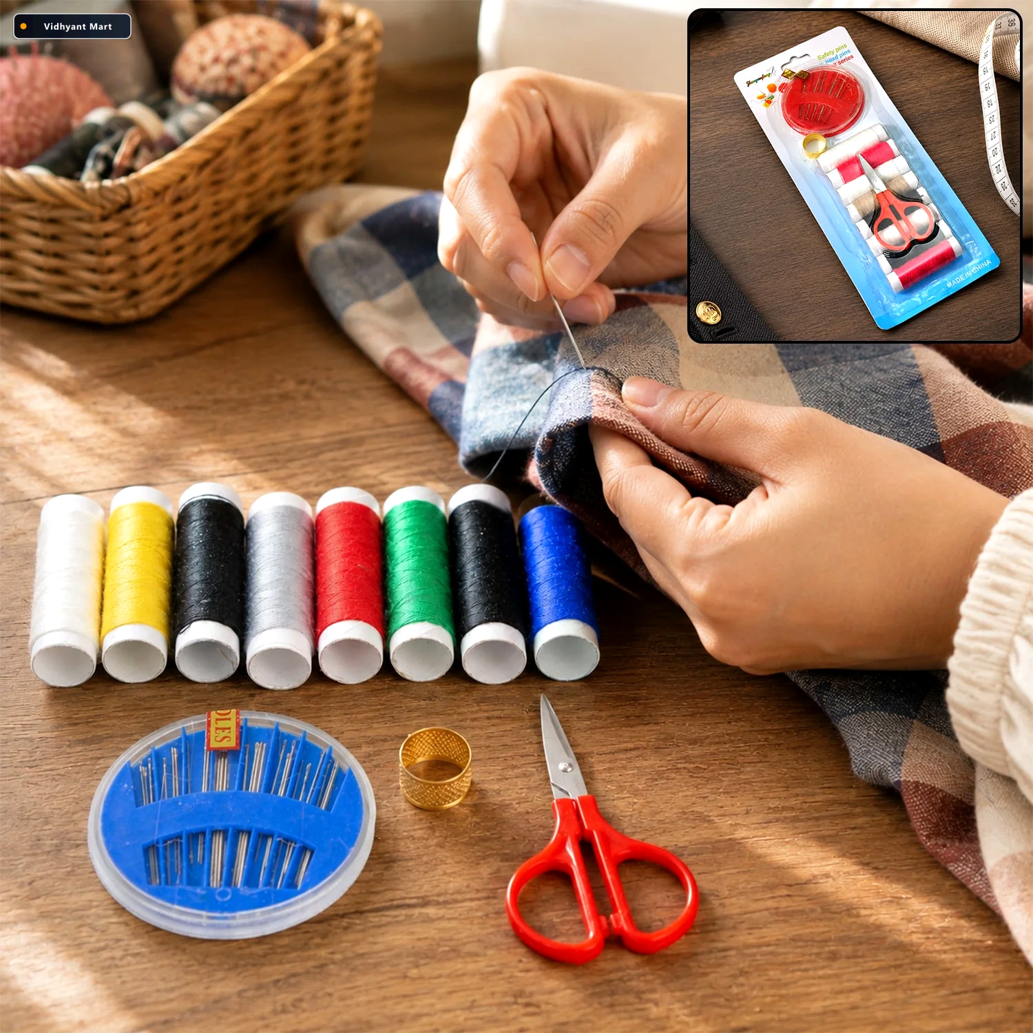 Vidhyant Mart Sewing Kit Home Tailoring Diy Stitching Set Arrive 1