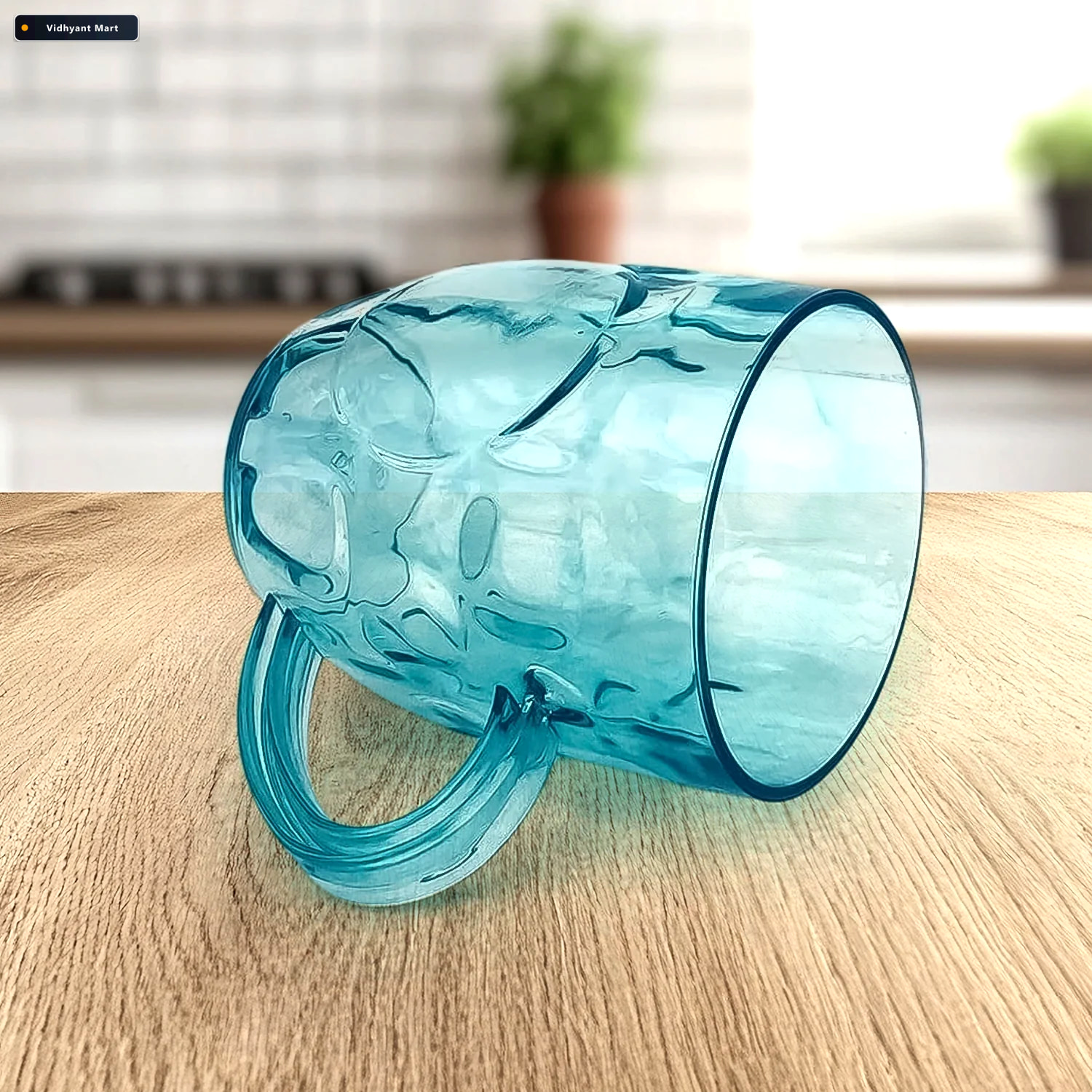 Vidhyant Mart Shake Mug Set Durable 350ml Plastic Mugs With Easy 4