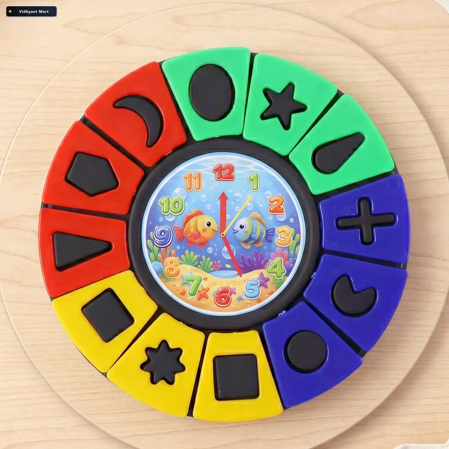 Vidhyant Mart Shape Color Matching Puzzle Toy With Clock Early L 2
