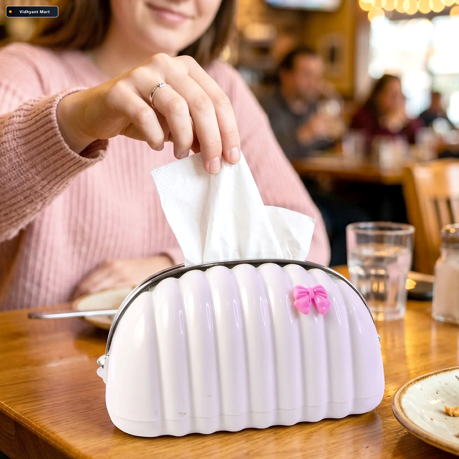 Vidhyant Mart Shell Shape Tissue Dispenser Elegant Decor For Hom 2