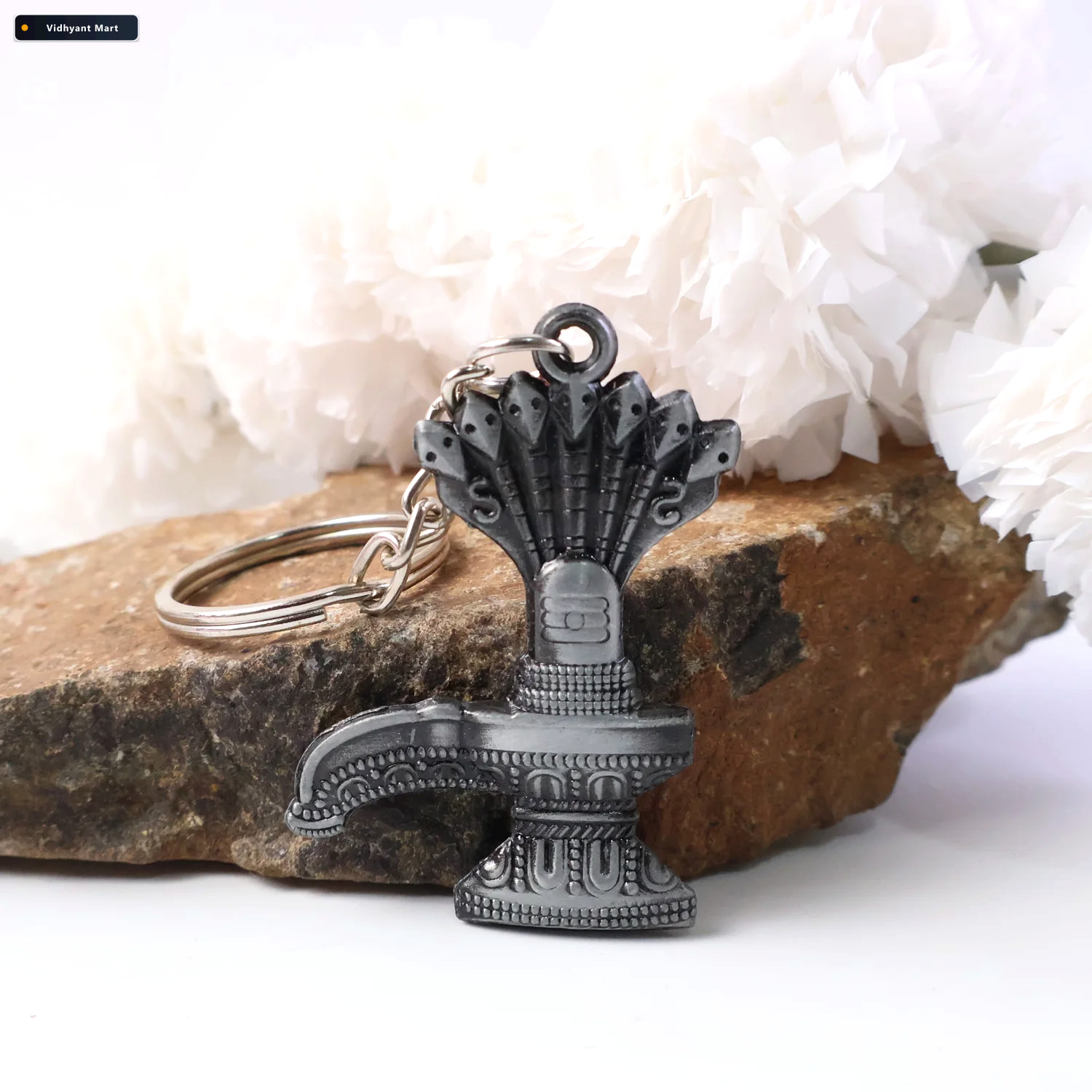 Vidhyant Mart Shiva Lingam Metal Keychain Durable Spiritual Acce 2
