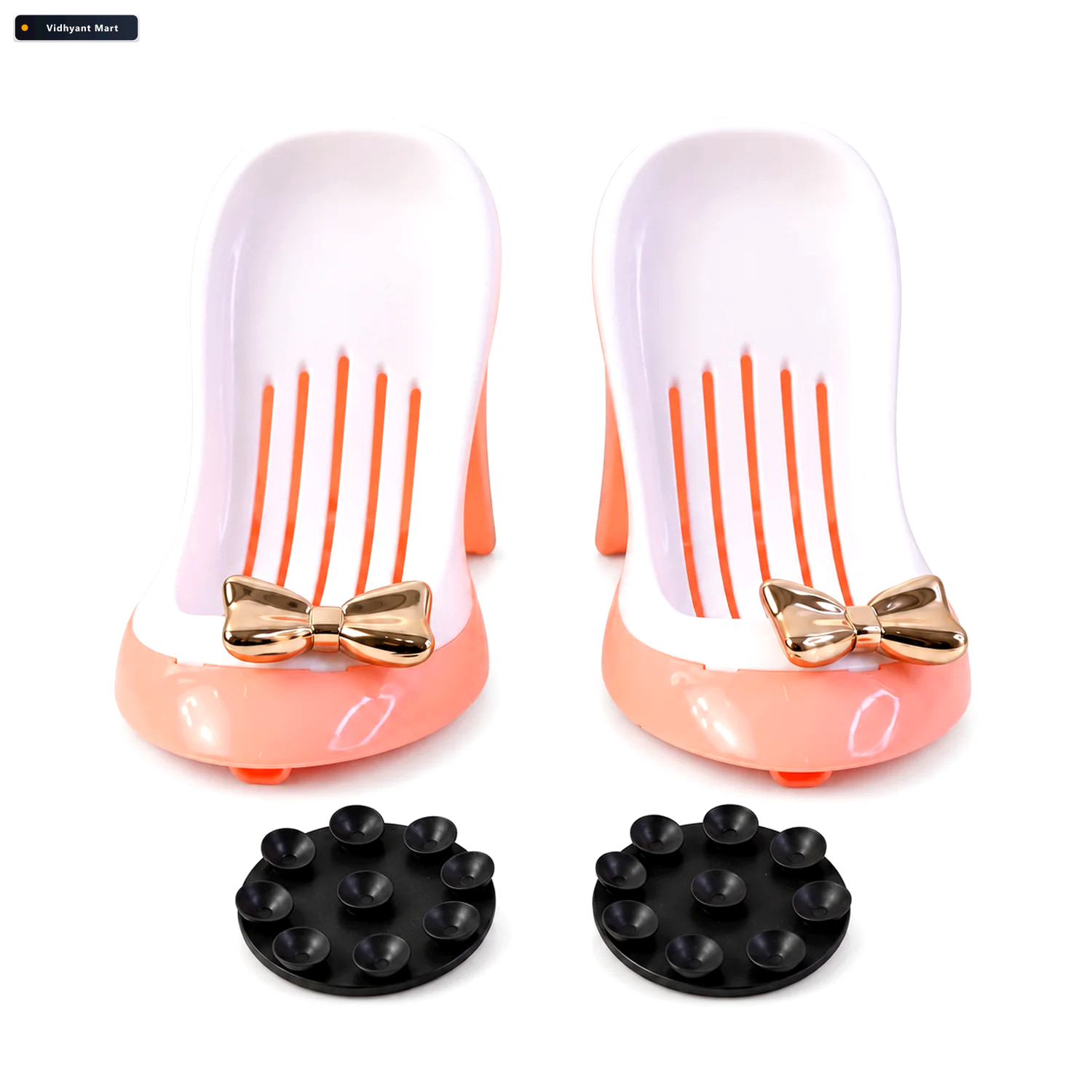 Vidhyant Mart Shoe Shaped Shower Soap Holders With Drainage And 4