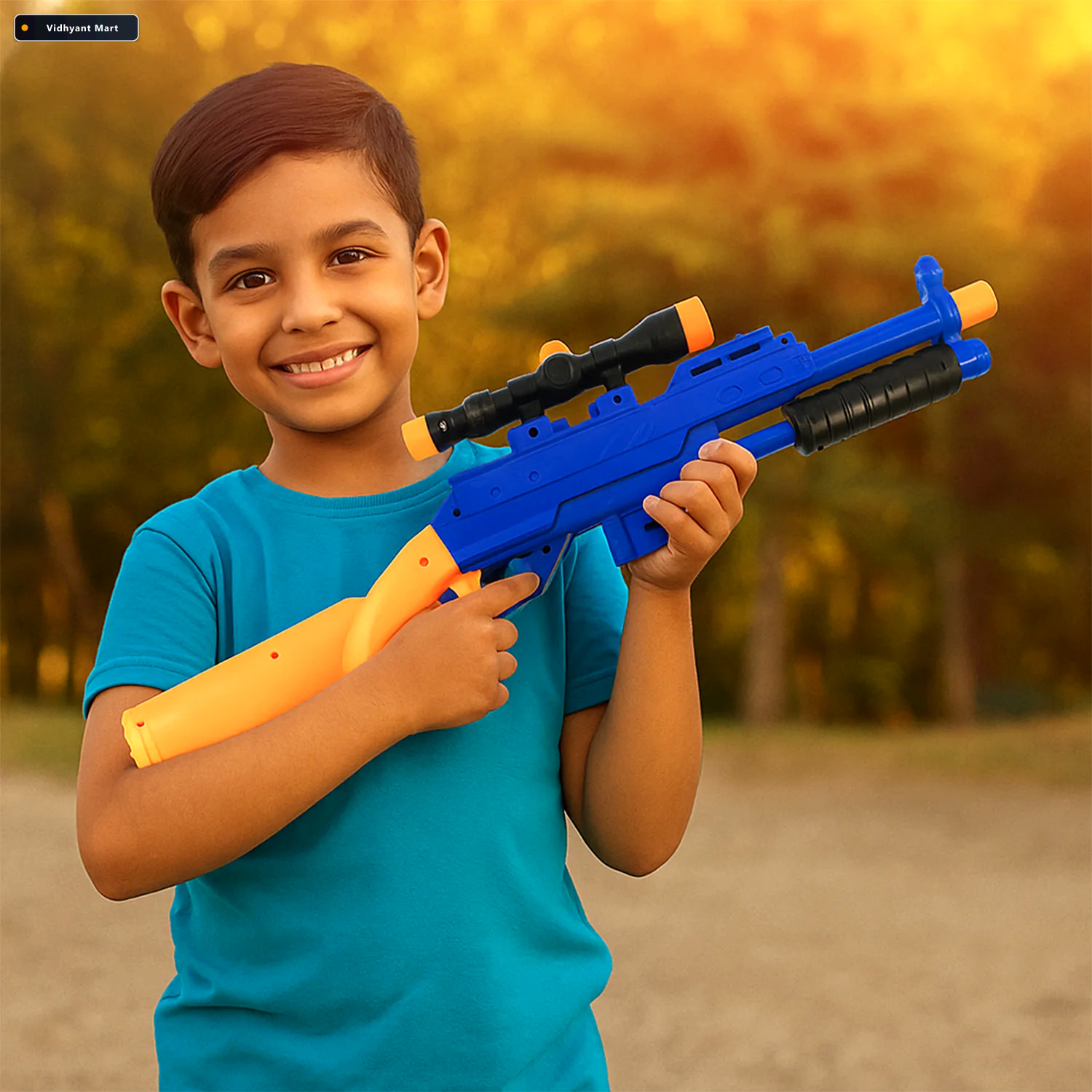 Vidhyant Mart Shot Air Gun Toy With Scope Safe Foam Bullet Blast 3