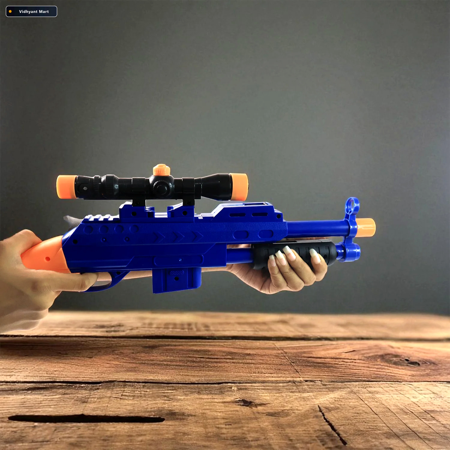 Vidhyant Mart Shot Air Gun Toy With Scope Safe Foam Bullet Blast 4