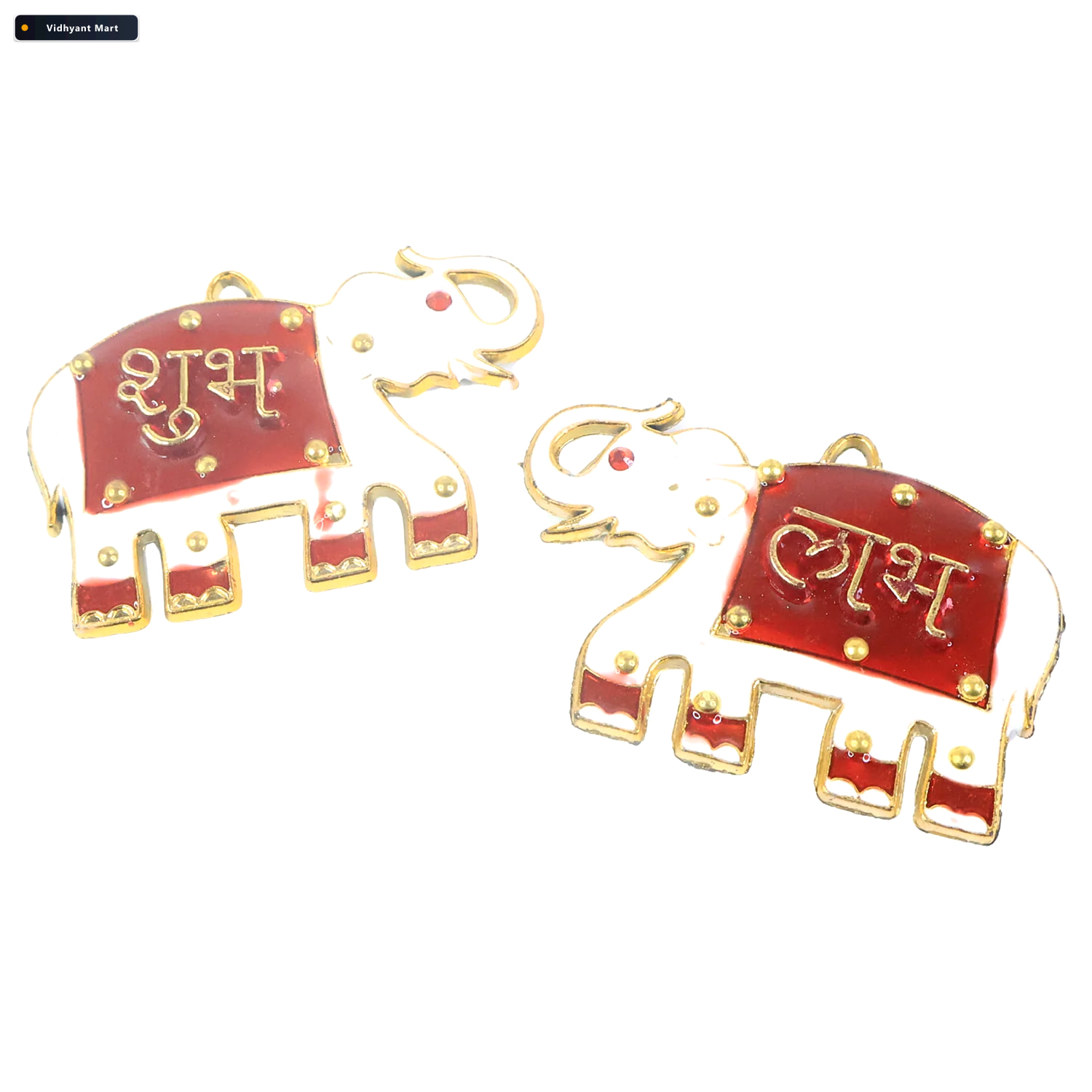 Vidhyant Mart Shubh Labh Elephant Wall Hangings Traditional Good 4