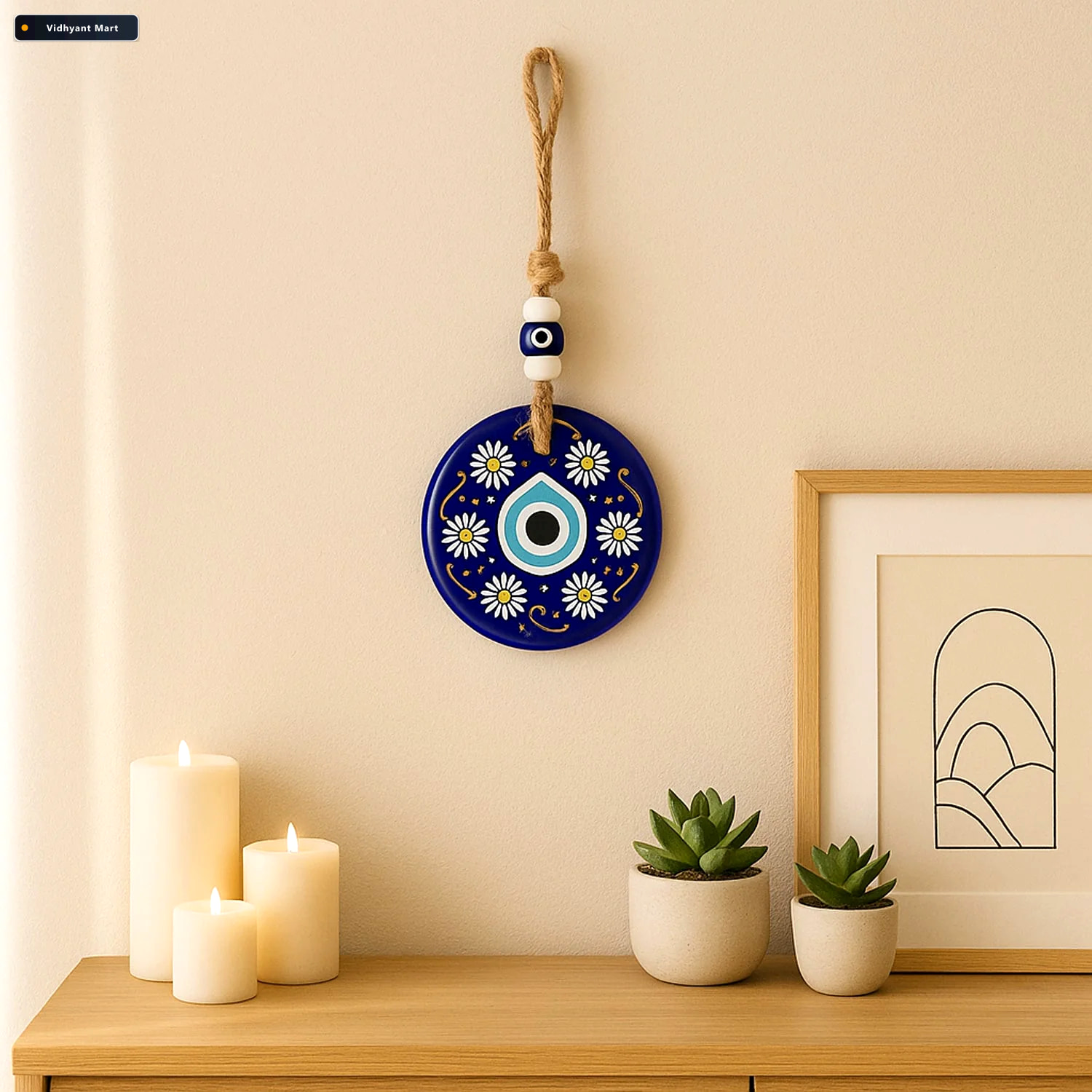Vidhyant Mart Shubh Labh Evil Eye Decorative Hanging Set For Hom 3