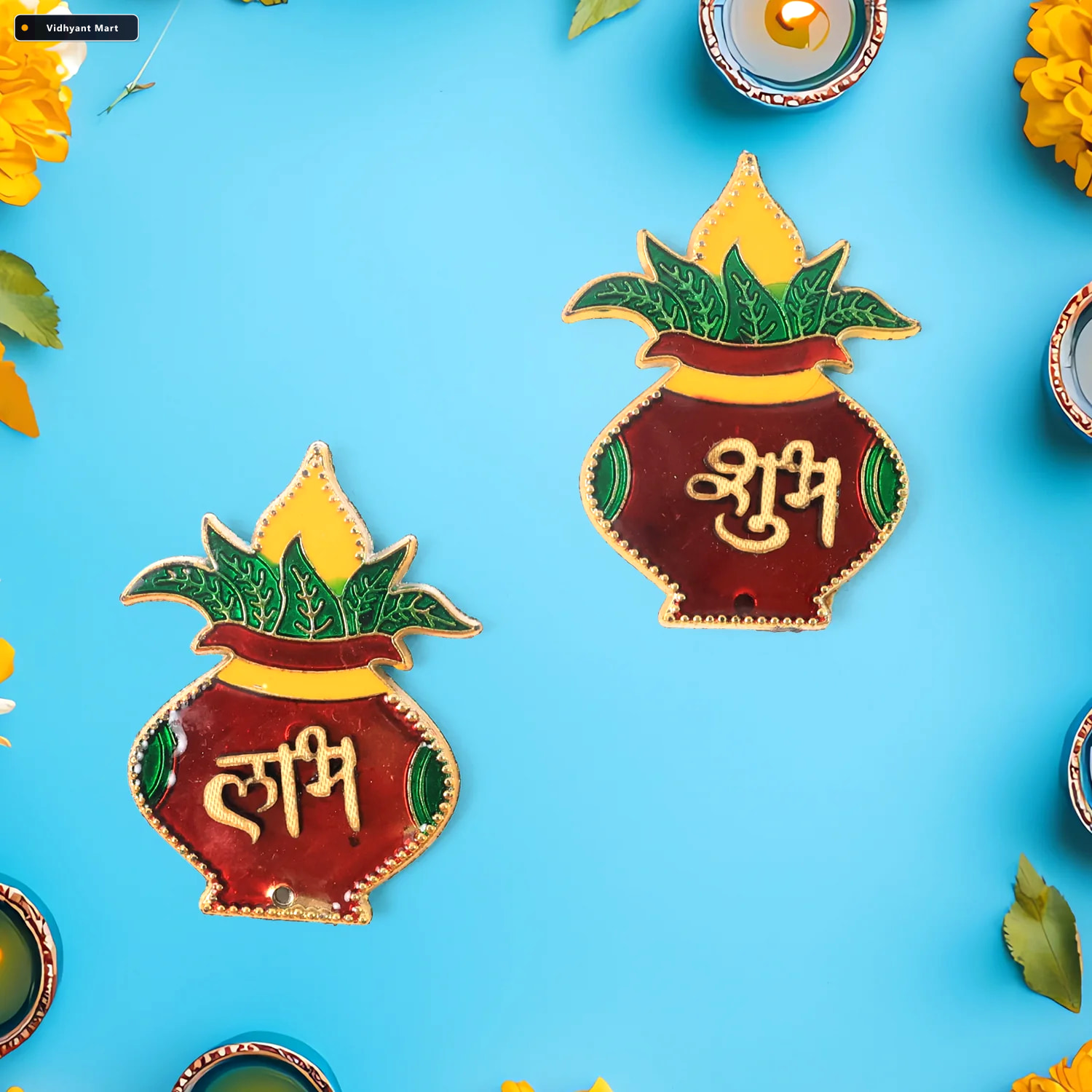 Vidhyant Mart Shubh Labh Kalash Wall Hangings Traditional Prospe 3