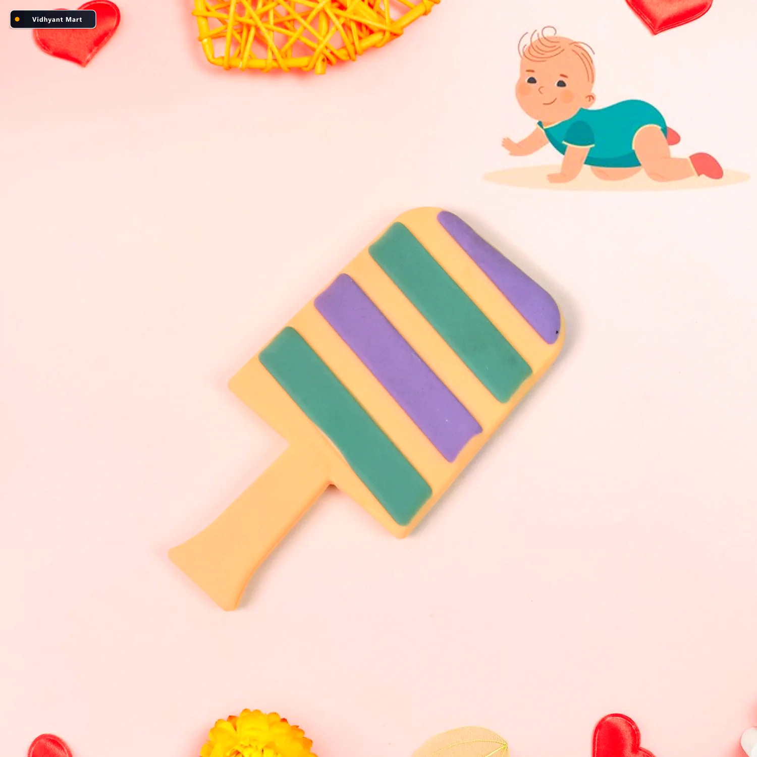 Vidhyant Mart Silicone Baby Teether Soft Bpa Free Candy Shape Ba 3