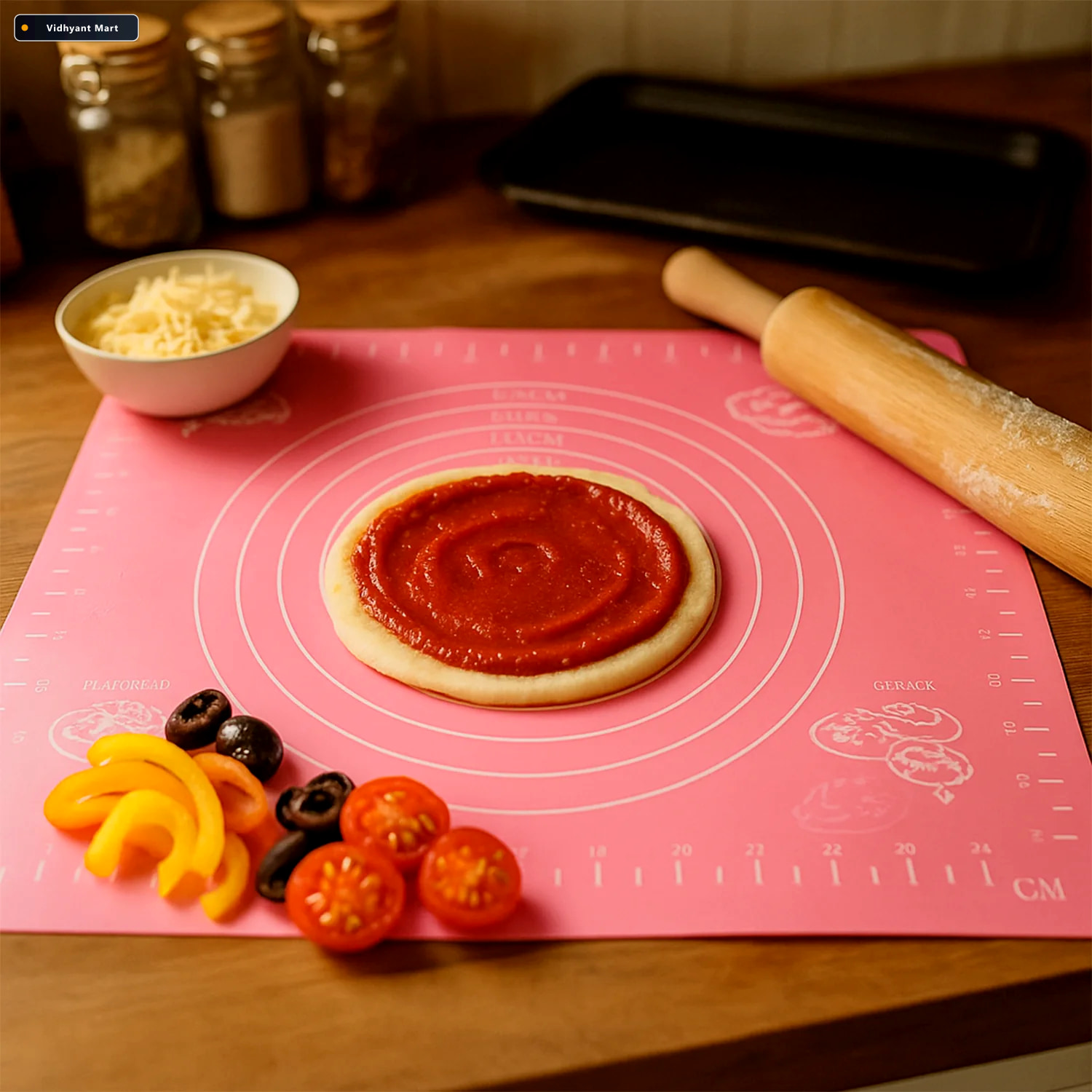Vidhyant Mart Silicone Baking Mat Non Stick With Measurement Gui 3