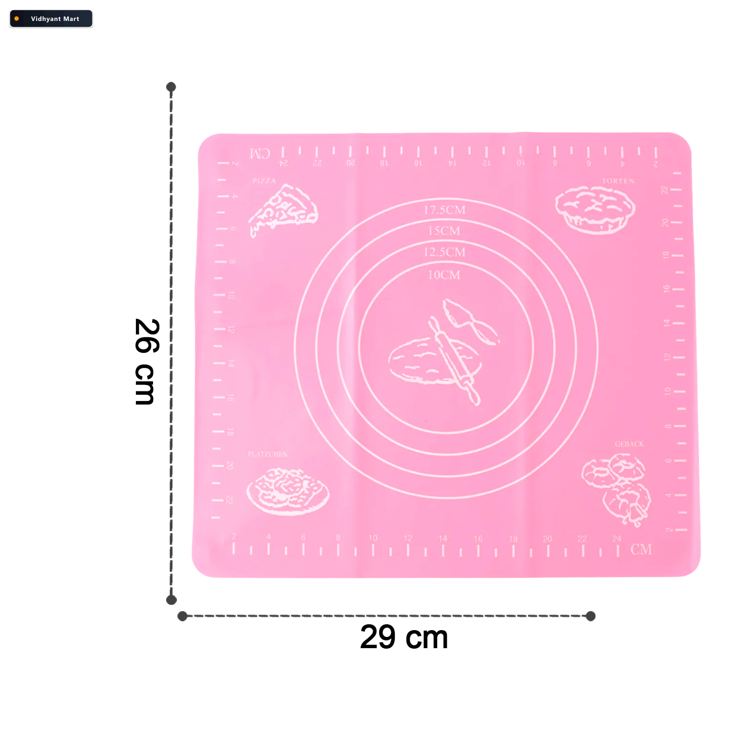 Vidhyant Mart Silicone Baking Mat Non Stick With Measurement Gui 4