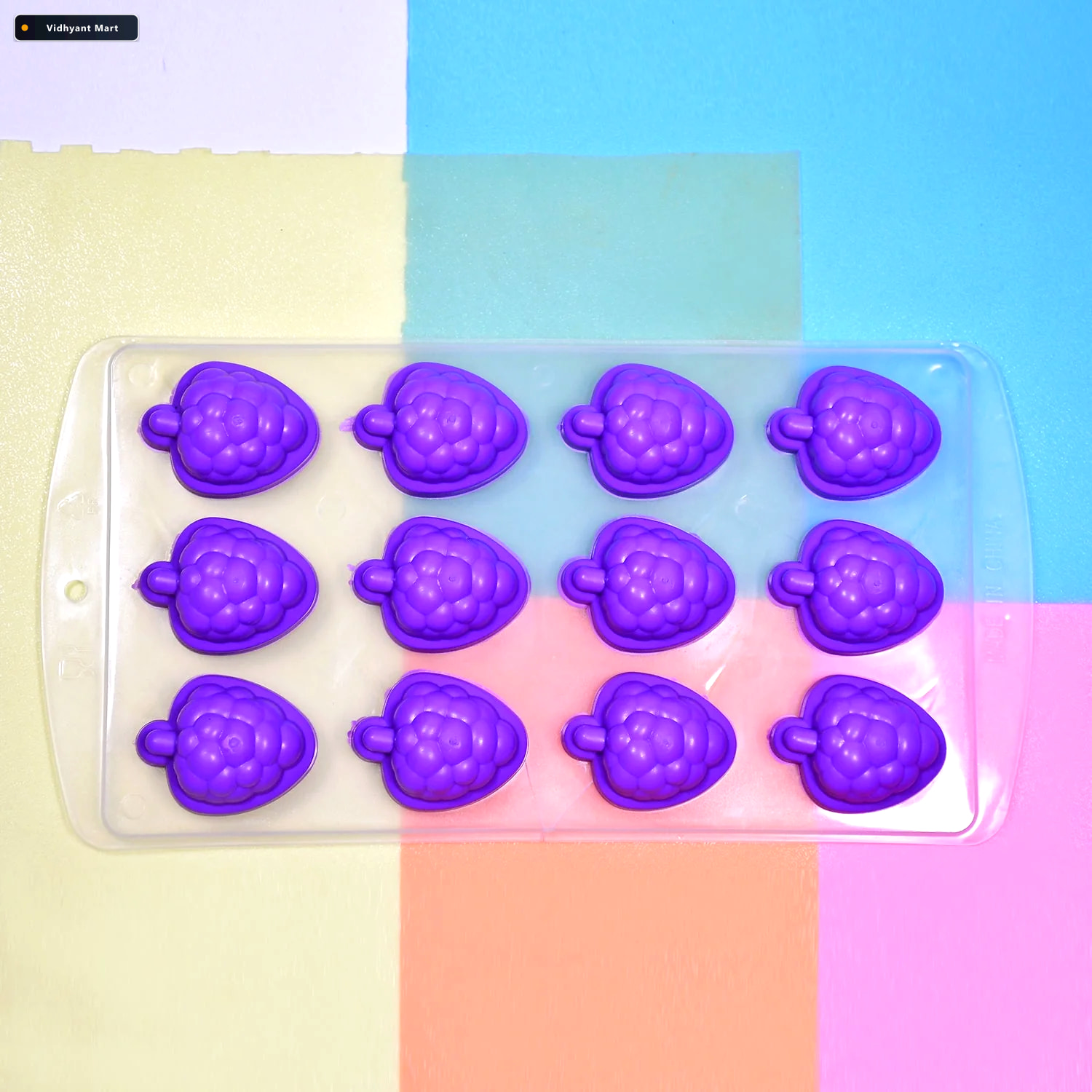 Vidhyant Mart Silicone Blueberry Shape Ice Cube Tray 3