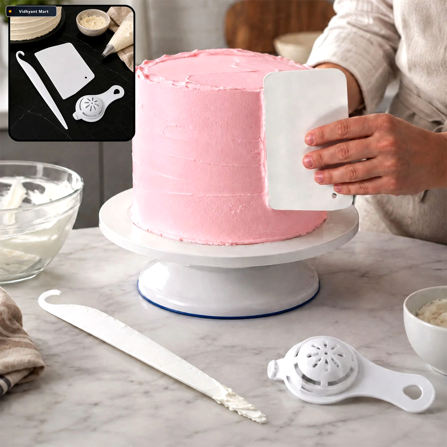 Vidhyant Mart Silicone Cake Decorating Kit 3 Piece Set Bake Dwel 1