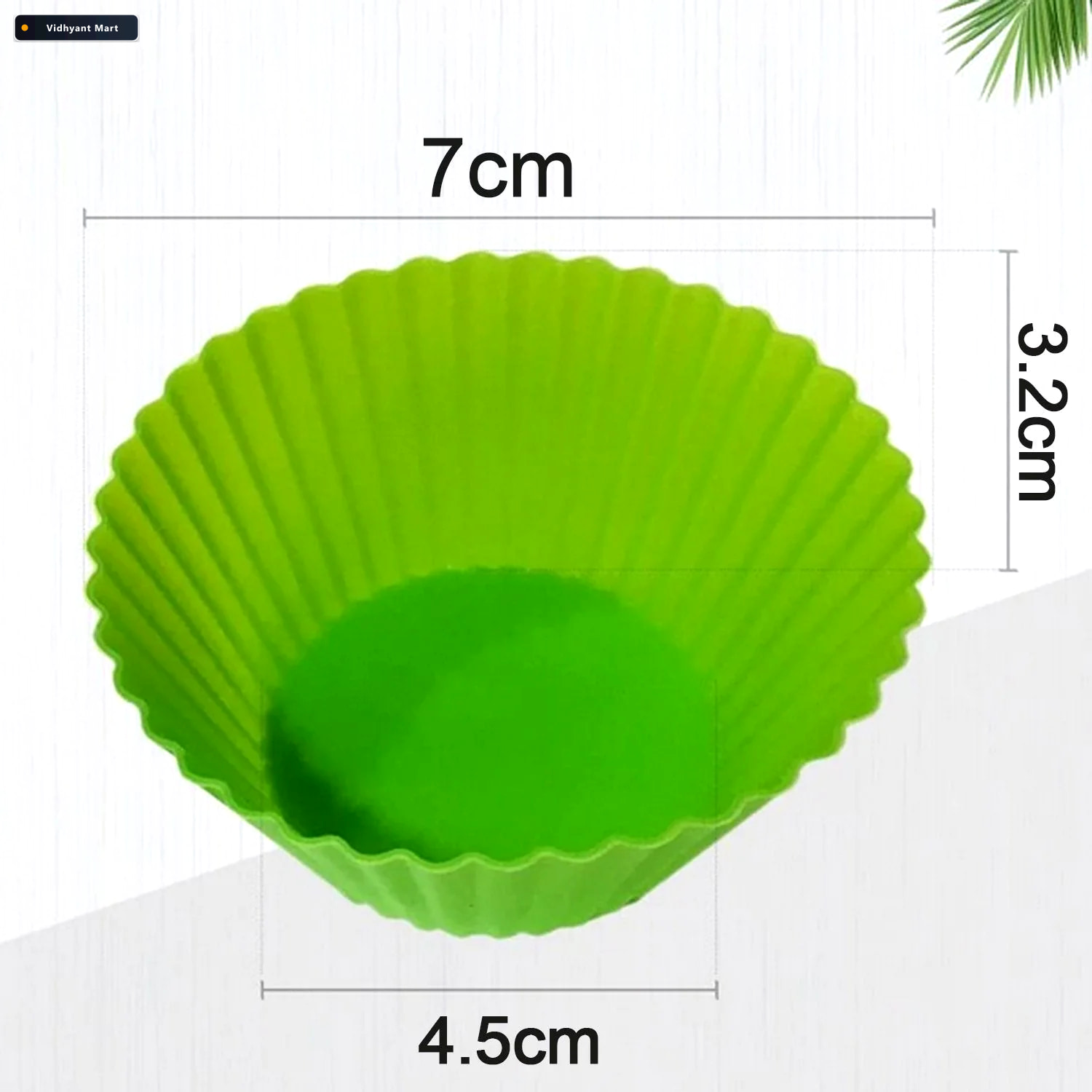 Vidhyant Mart Silicone Cupcake Mold Set 6 Food Grade Flexible Ba 3