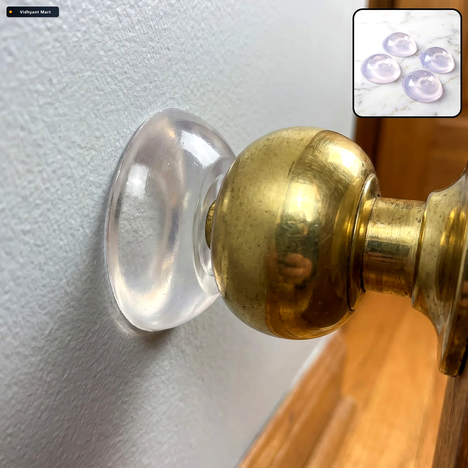 Vidhyant Mart Silicone Door Handle Bumper Wall Protectors For No 1