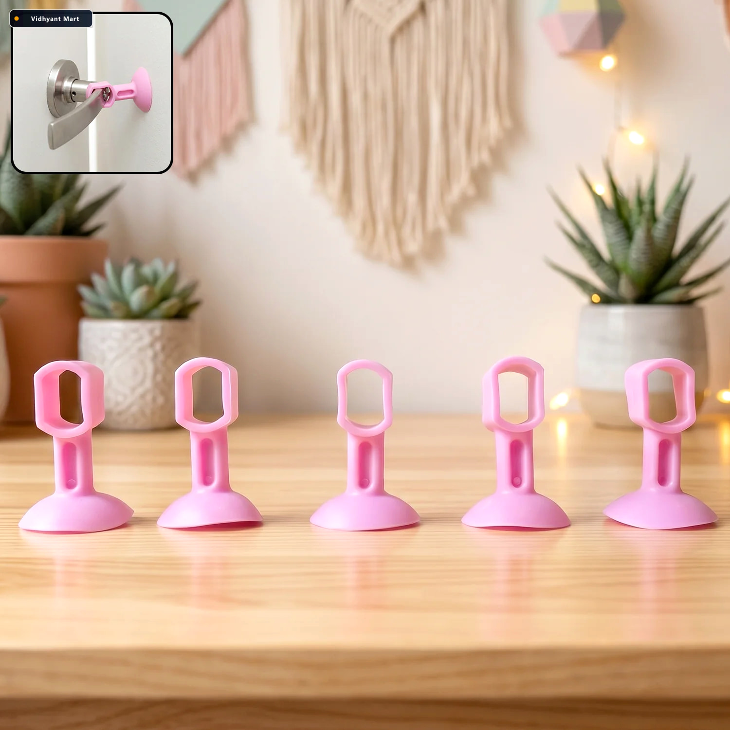 Vidhyant Mart Silicone Door Stopper For Wall Protection With Suc 1