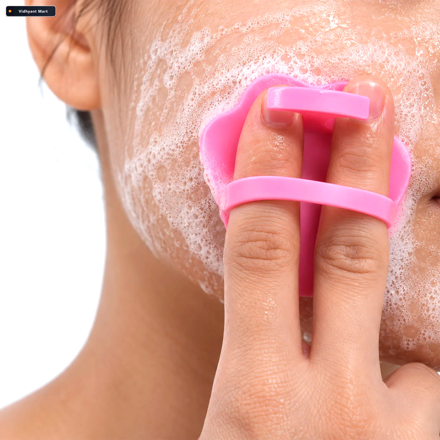 Vidhyant Mart Silicone Face Scrubber Paw Shape Finger Facial Cle 2