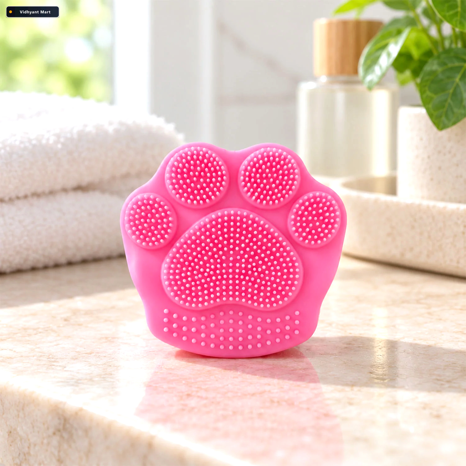 Vidhyant Mart Silicone Face Scrubber Paw Shape Finger Facial Cle 3