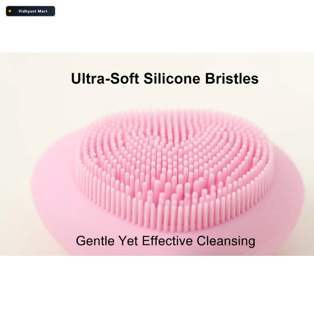 Vidhyant Mart Silicone Face Wash Brush Heart Shaped Deep Cleansi 4