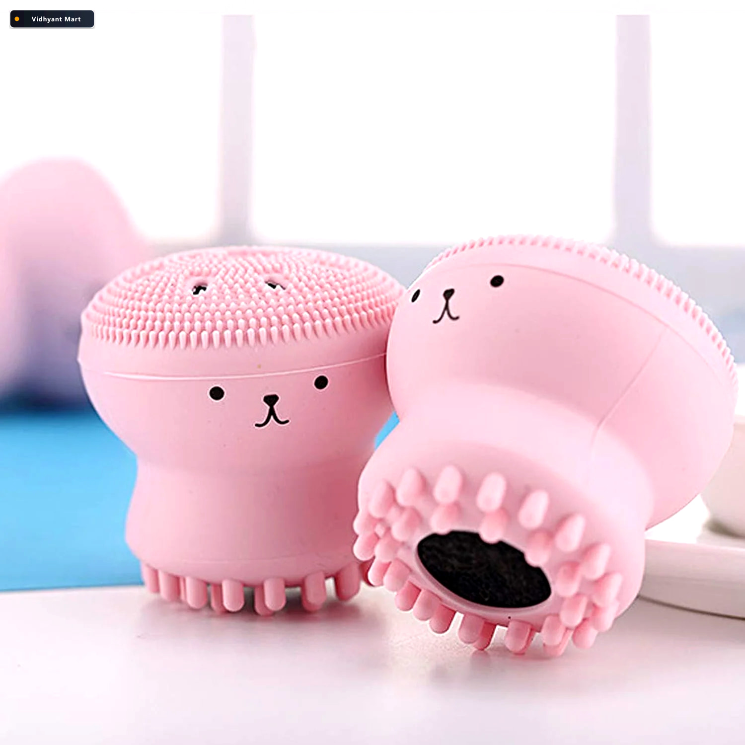 Vidhyant Mart Silicone Facial Cleansing Brush Octopus Shape Gent 1