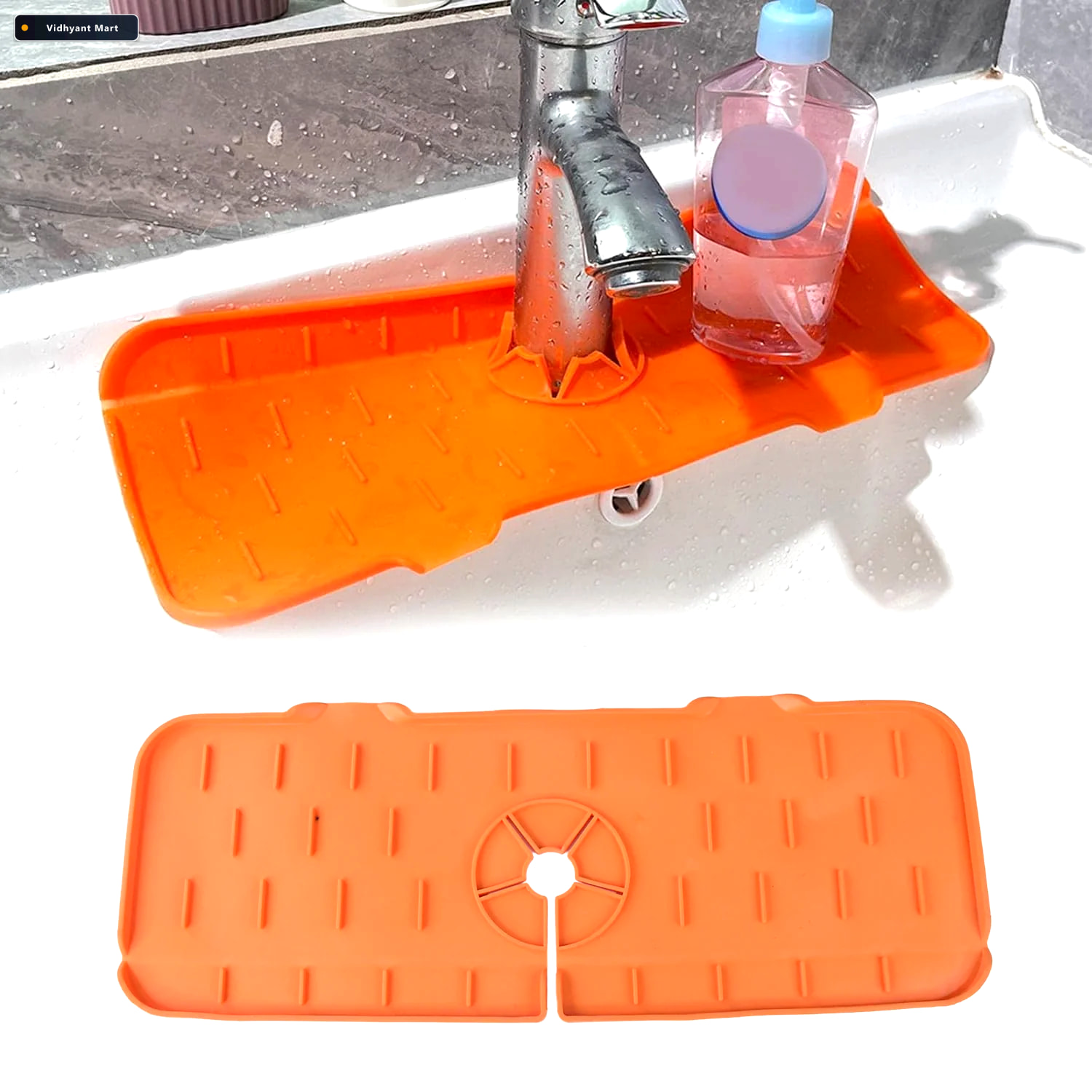 Vidhyant Mart Silicone Faucet Splash Guard Mat Drip Protector Fo 2